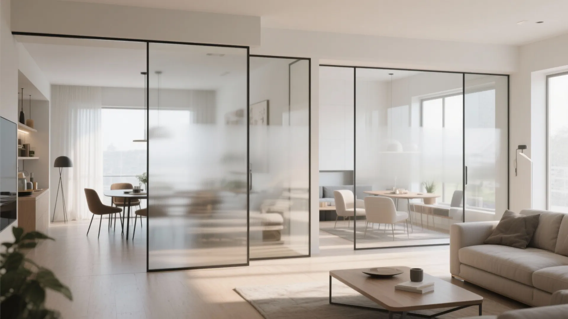 2. Glass Partitions to Keep Light Flowing