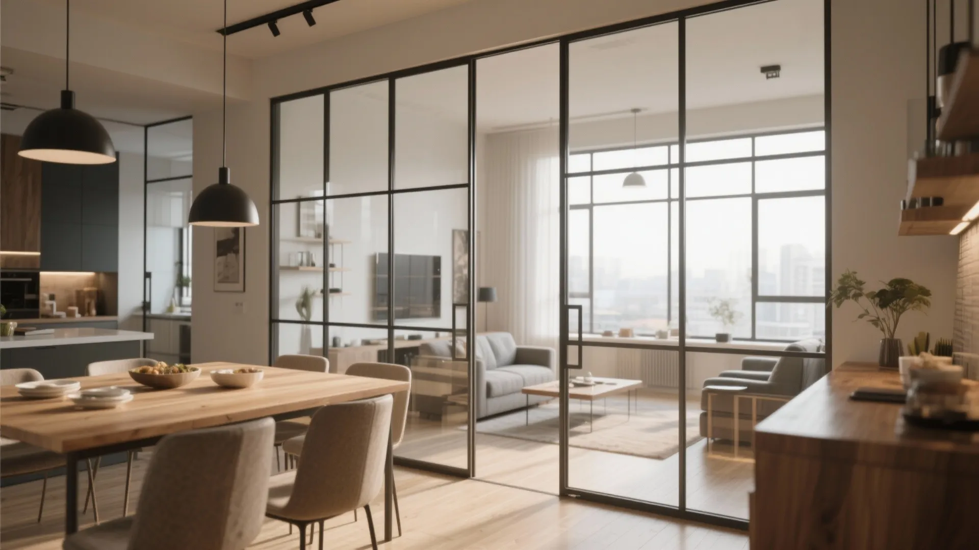 Glass partition walls