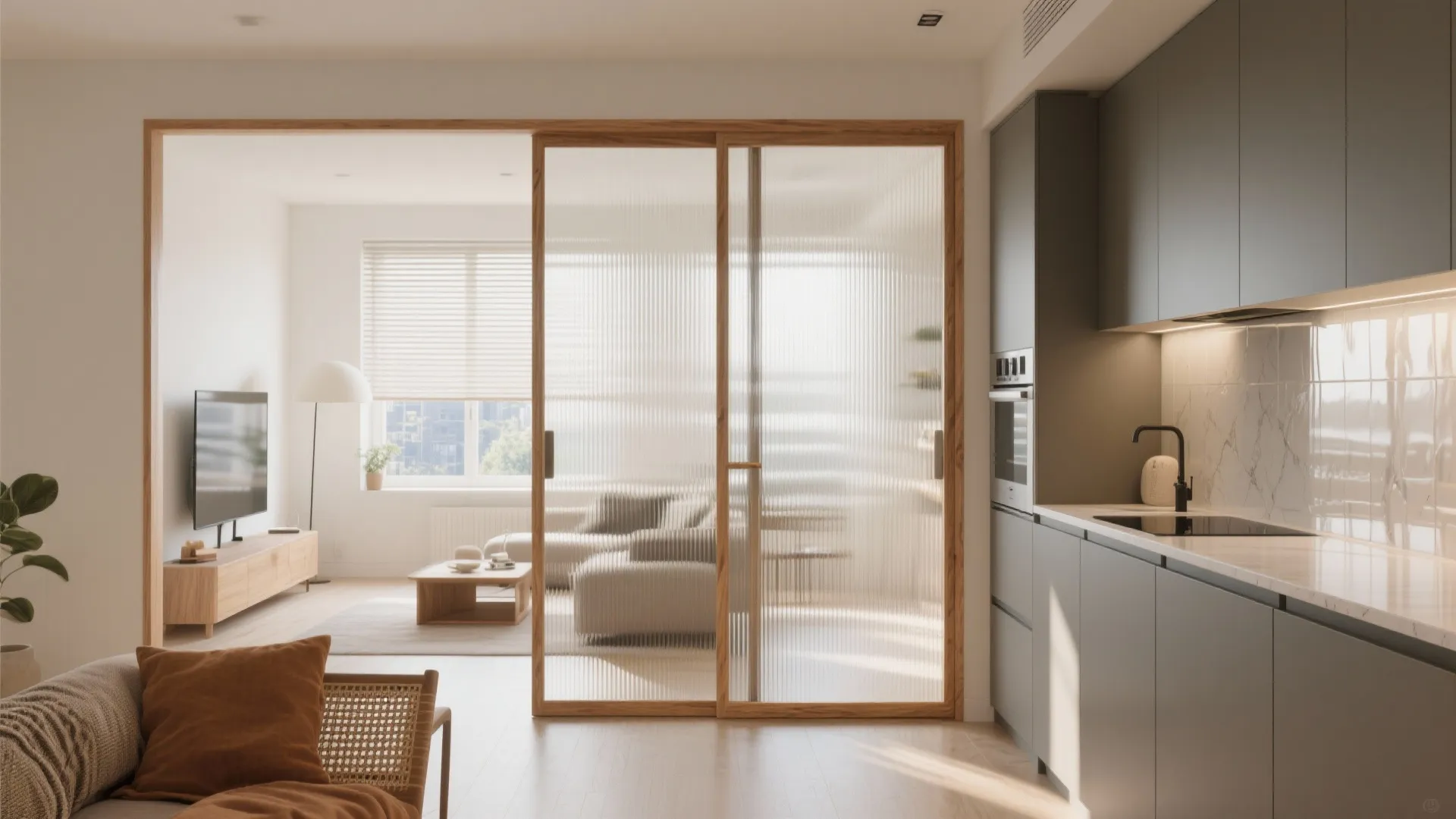 Glass to borrow light, not privacy