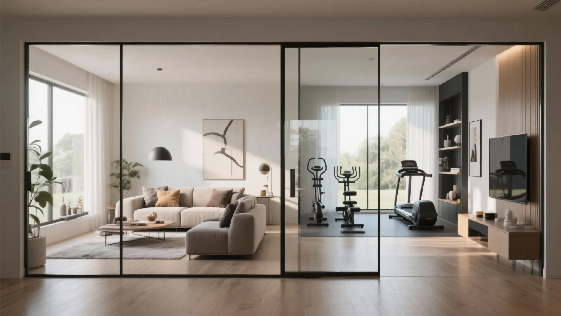 2. Glass Partition for Zoned Space