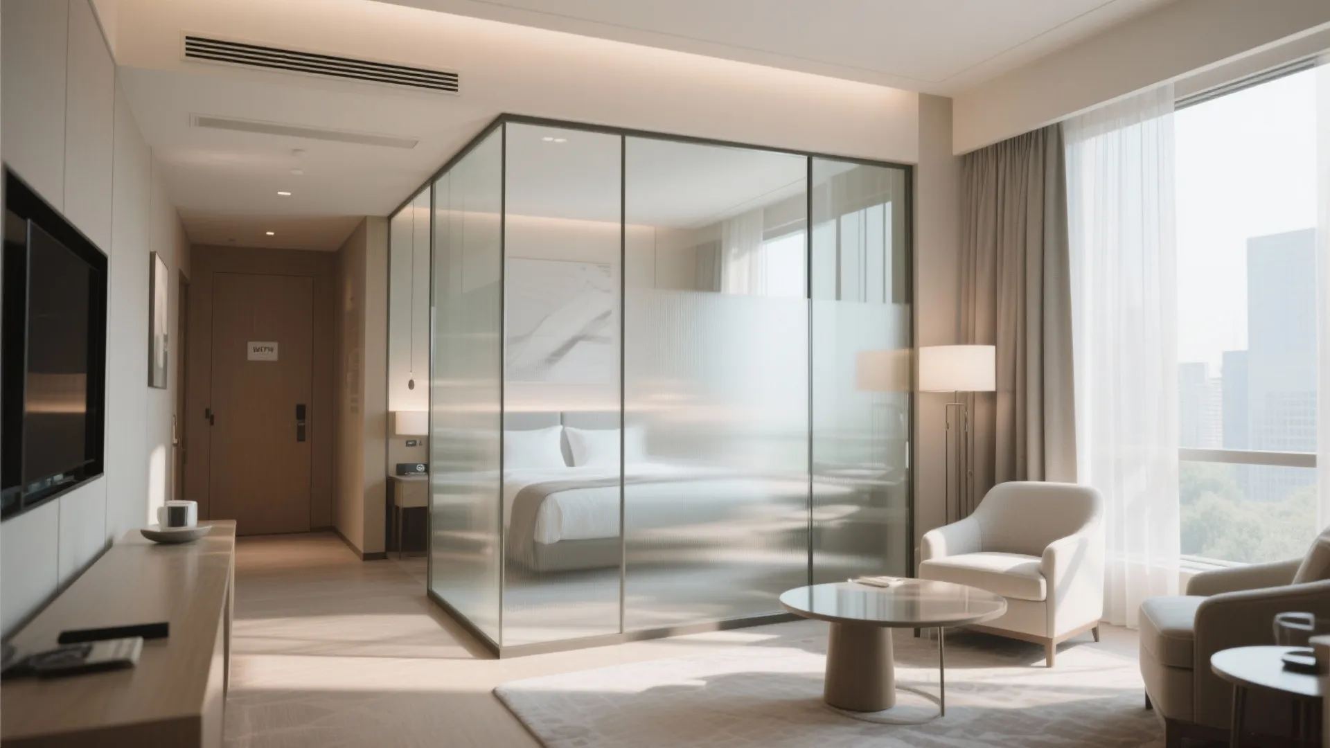 Glass Partition for Light Flow