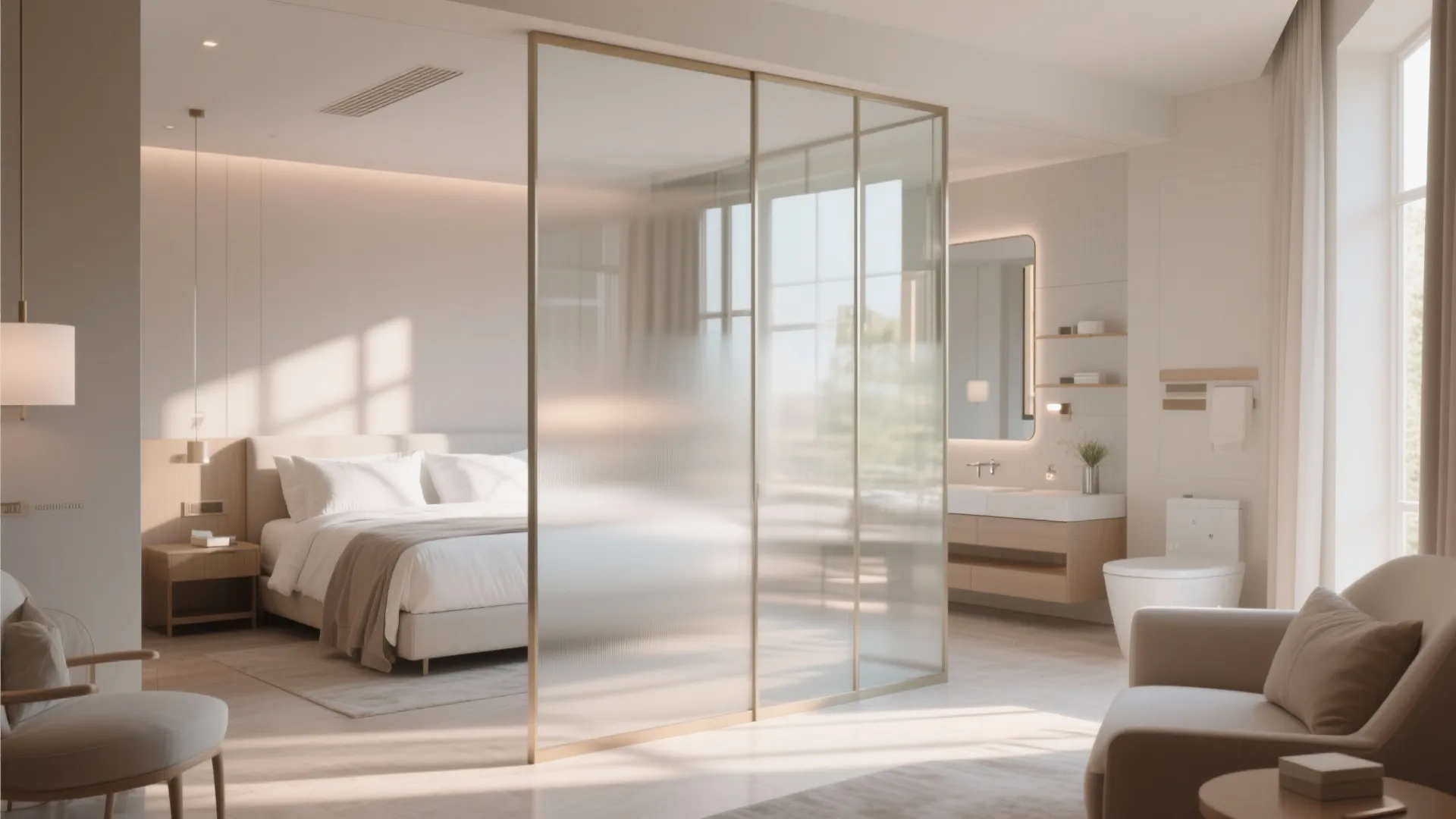 Glass Partitions for Airy Comfort