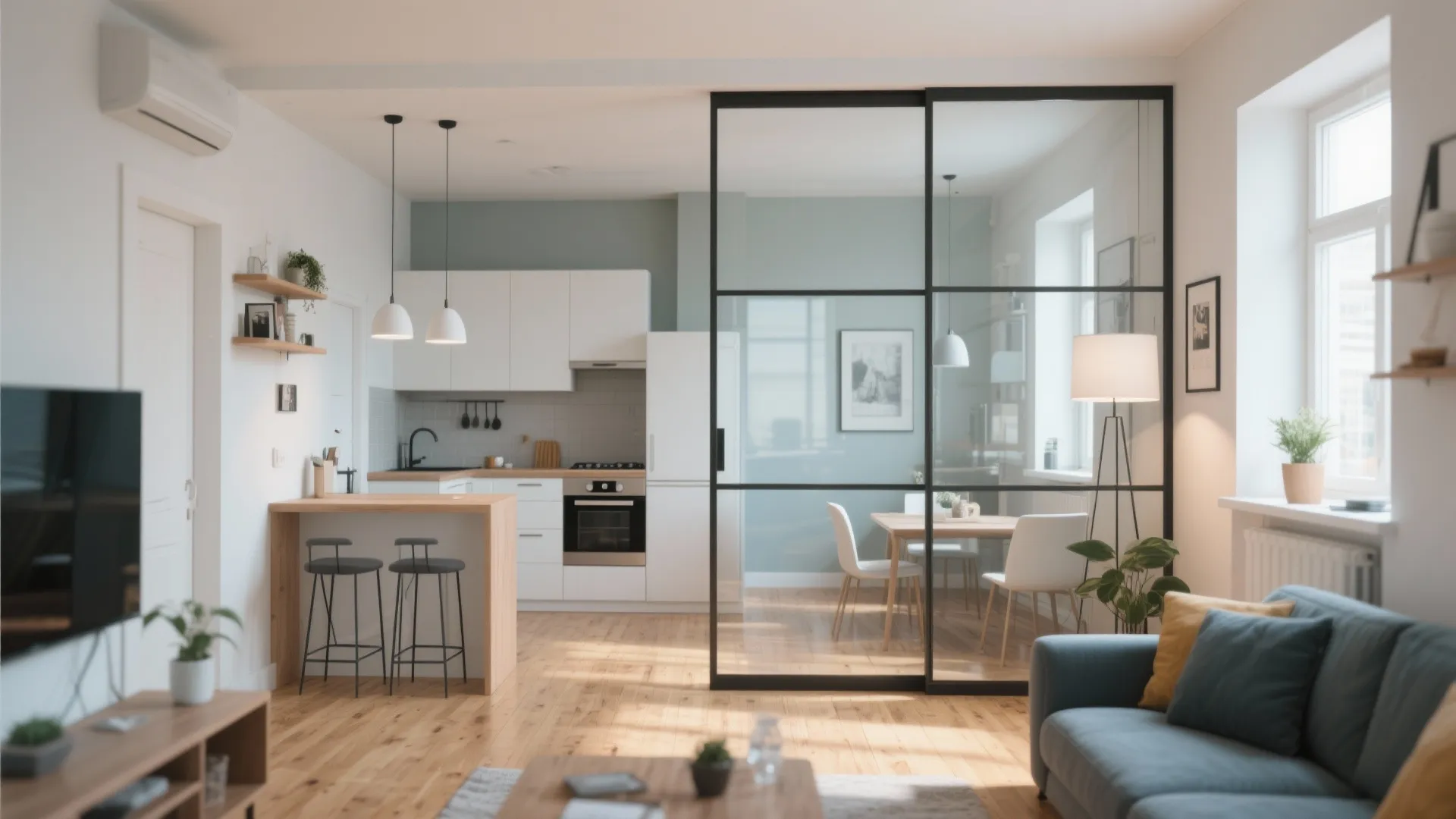 6. Glass Partition for Light