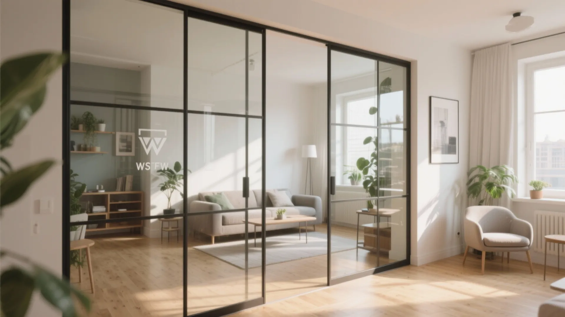 Glass Partition for Light Flow