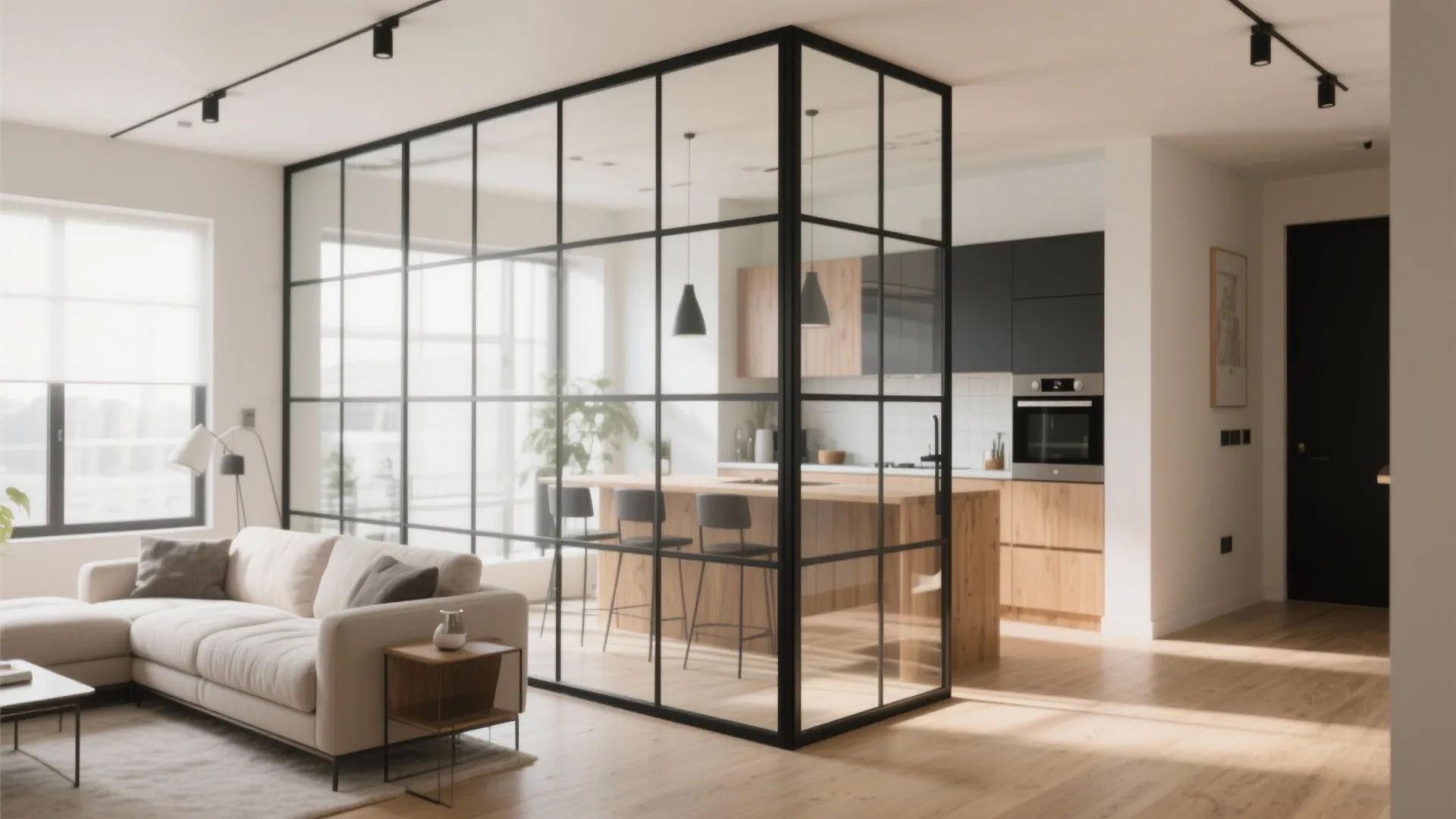 Glass Partitions for Light Flow