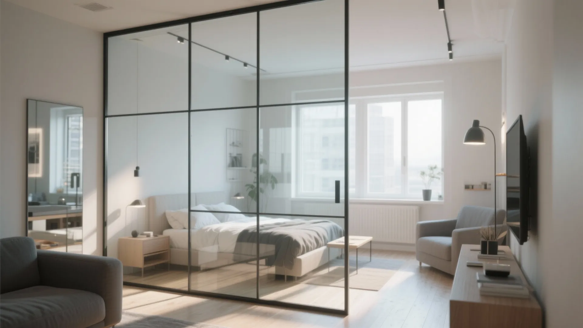 Glass Partition for Light Flow