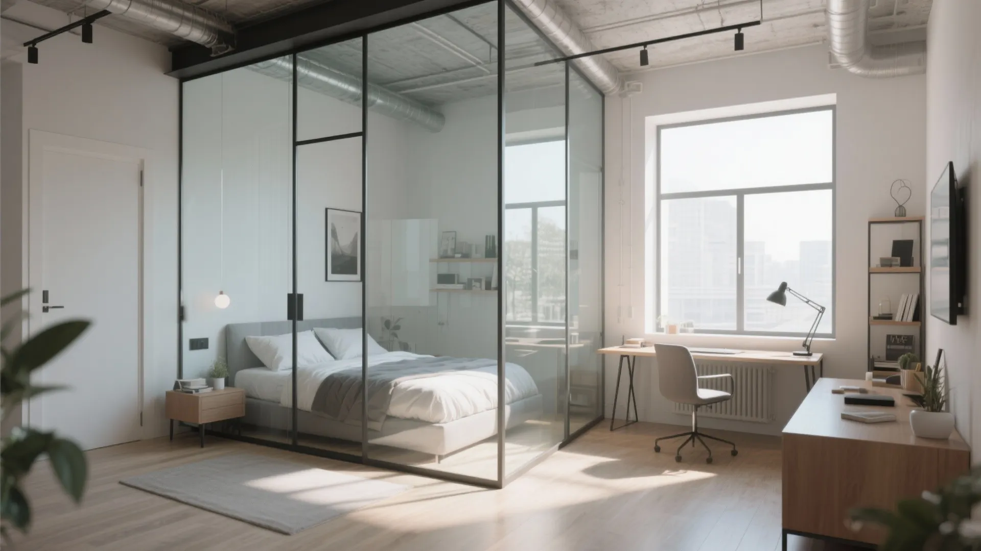 Glass Partition for Light Flow