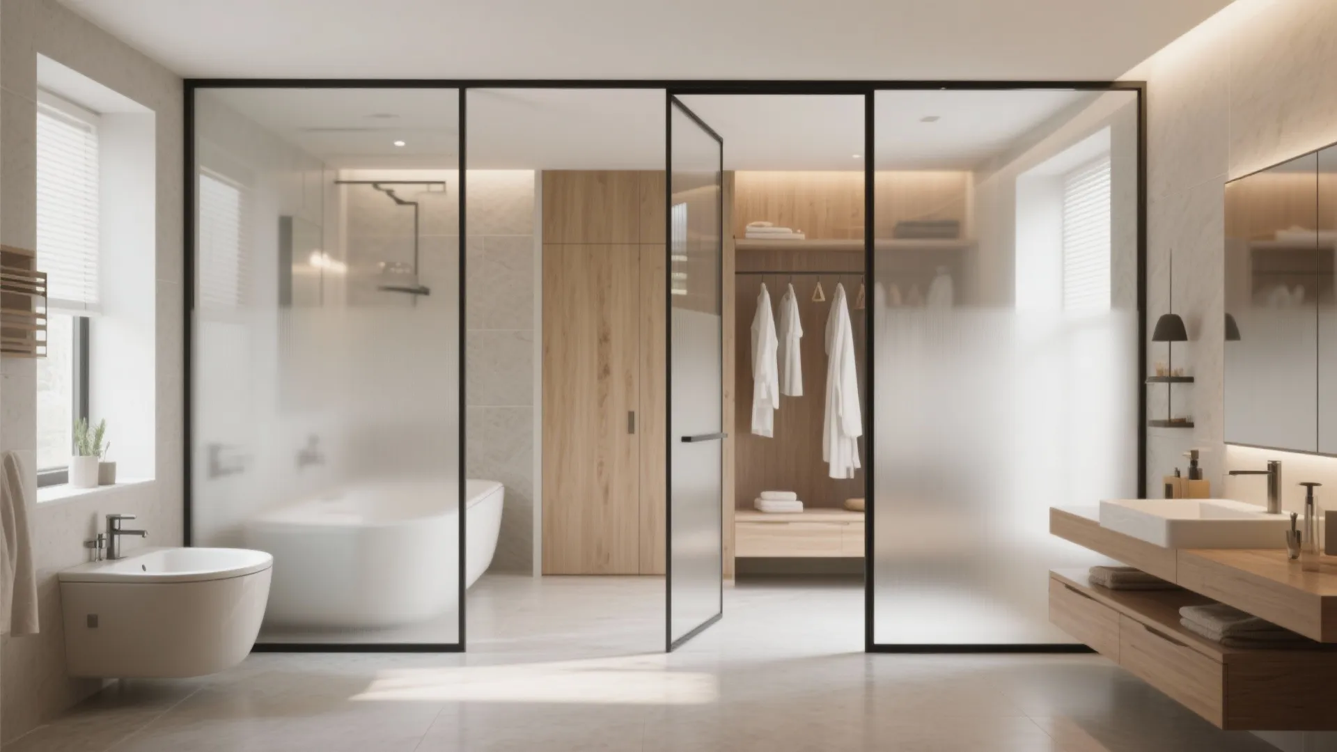 Glass Partition for Light Flow