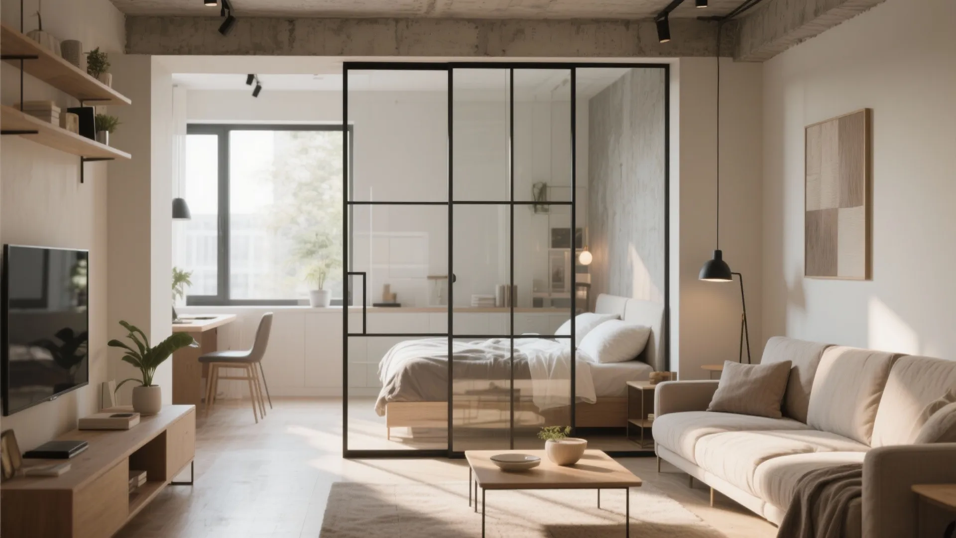 4. Glass Partitions for Light Flow