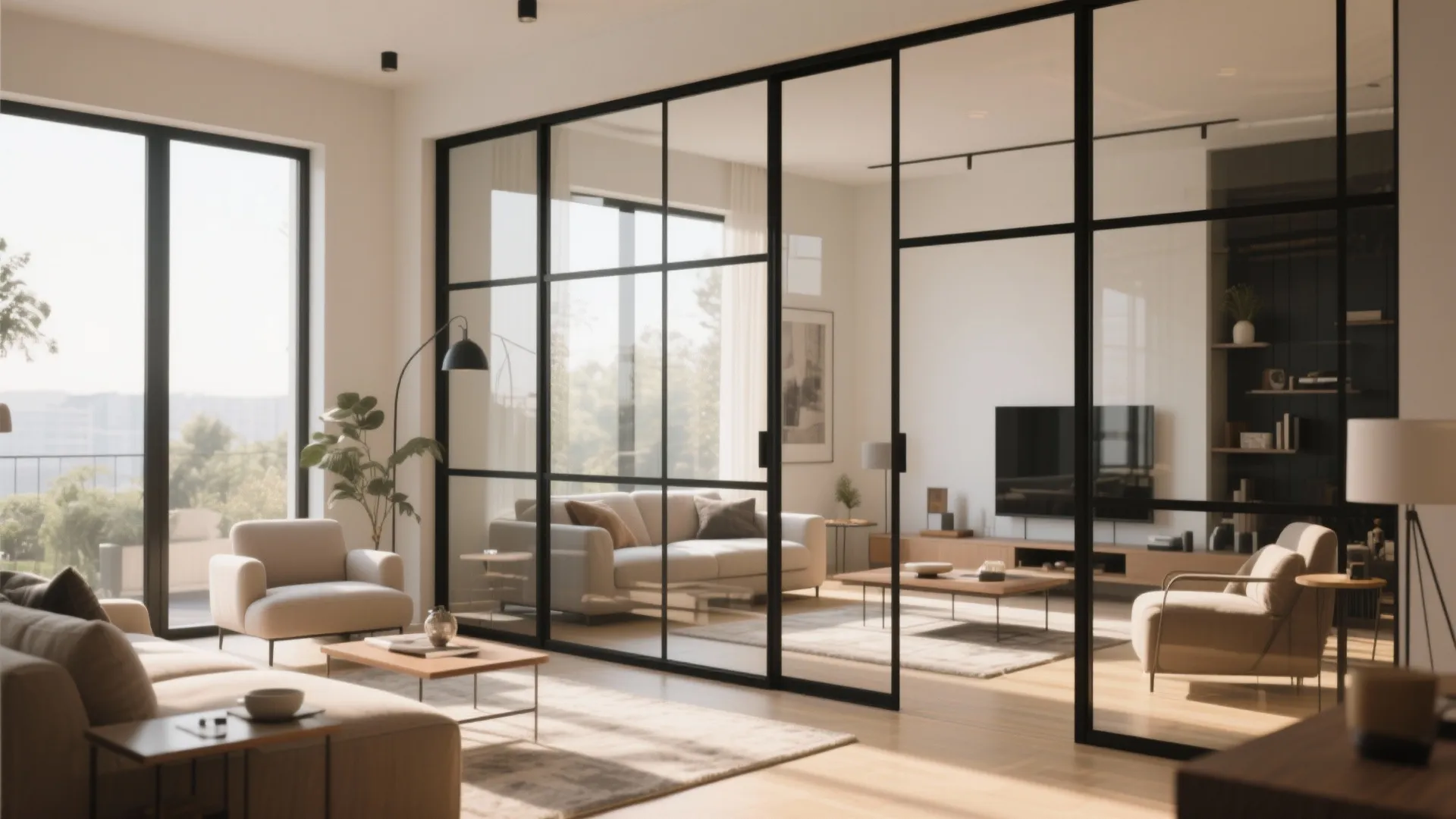 Glass Partition for Light Flow