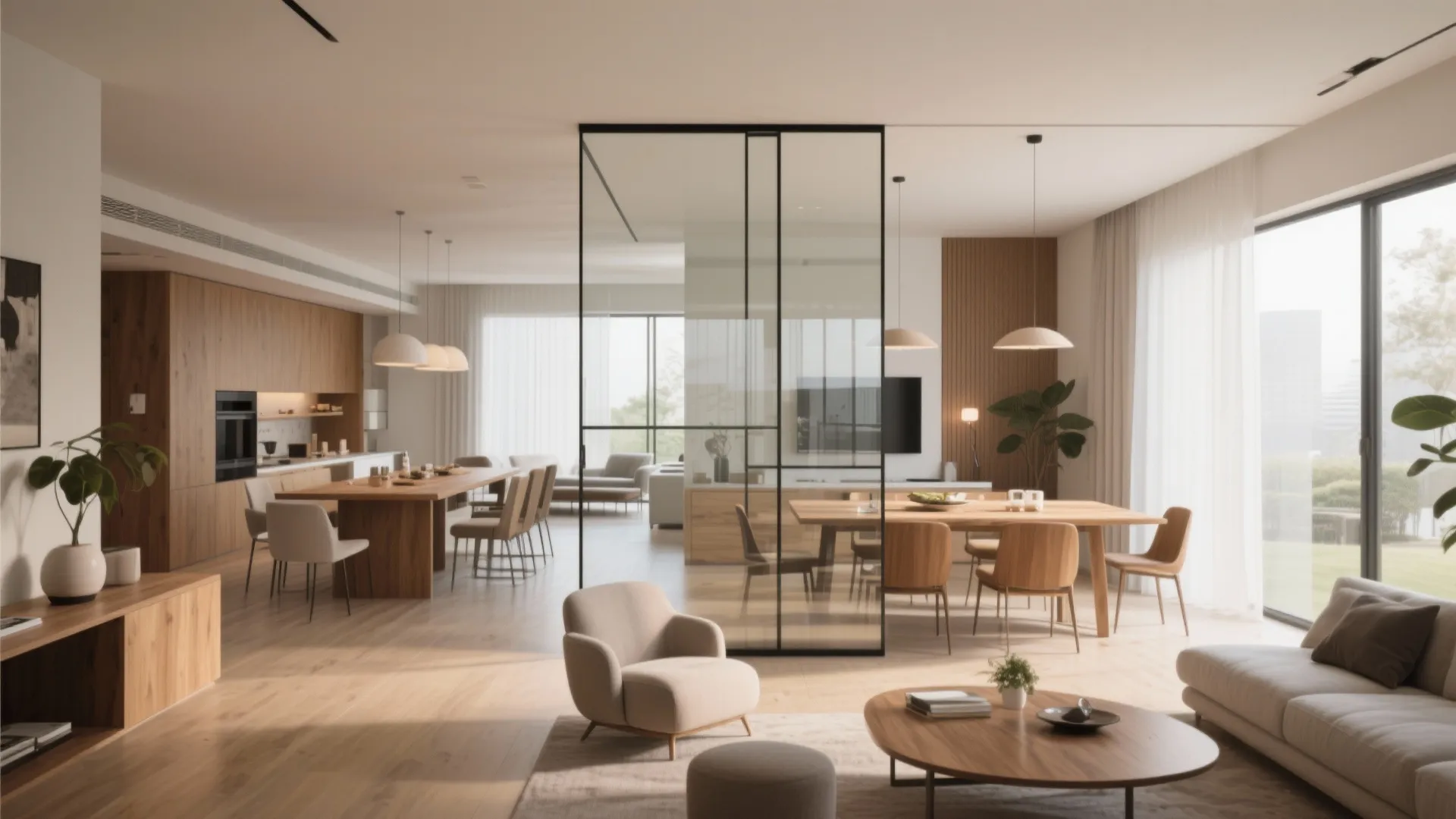 2. Glass Partitions for Light Flow