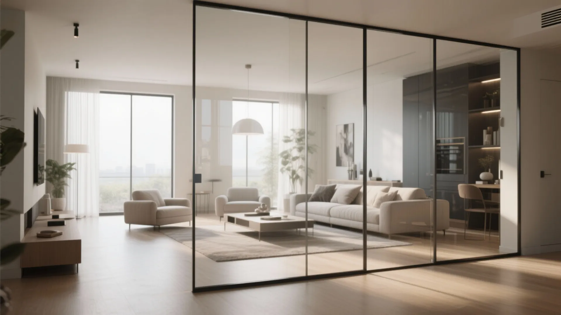 3. Glass Partition Walls