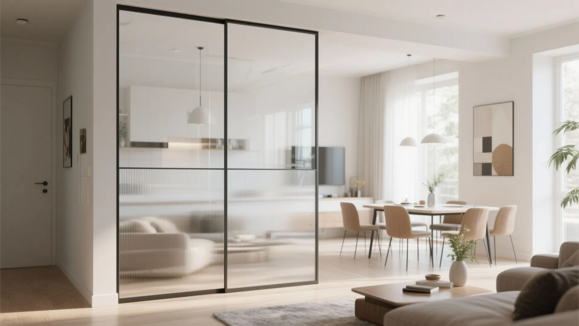 4. Glass Partition for Zoned Living