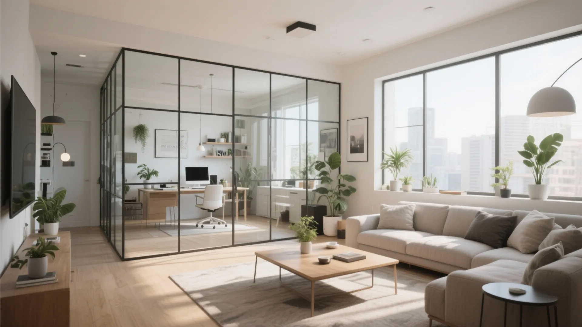 Glass partitions for multi-zone use