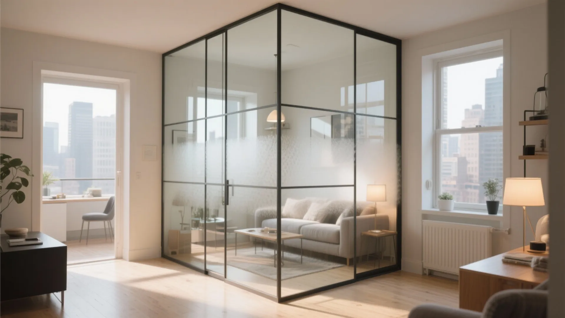 Glass Partition for Openness