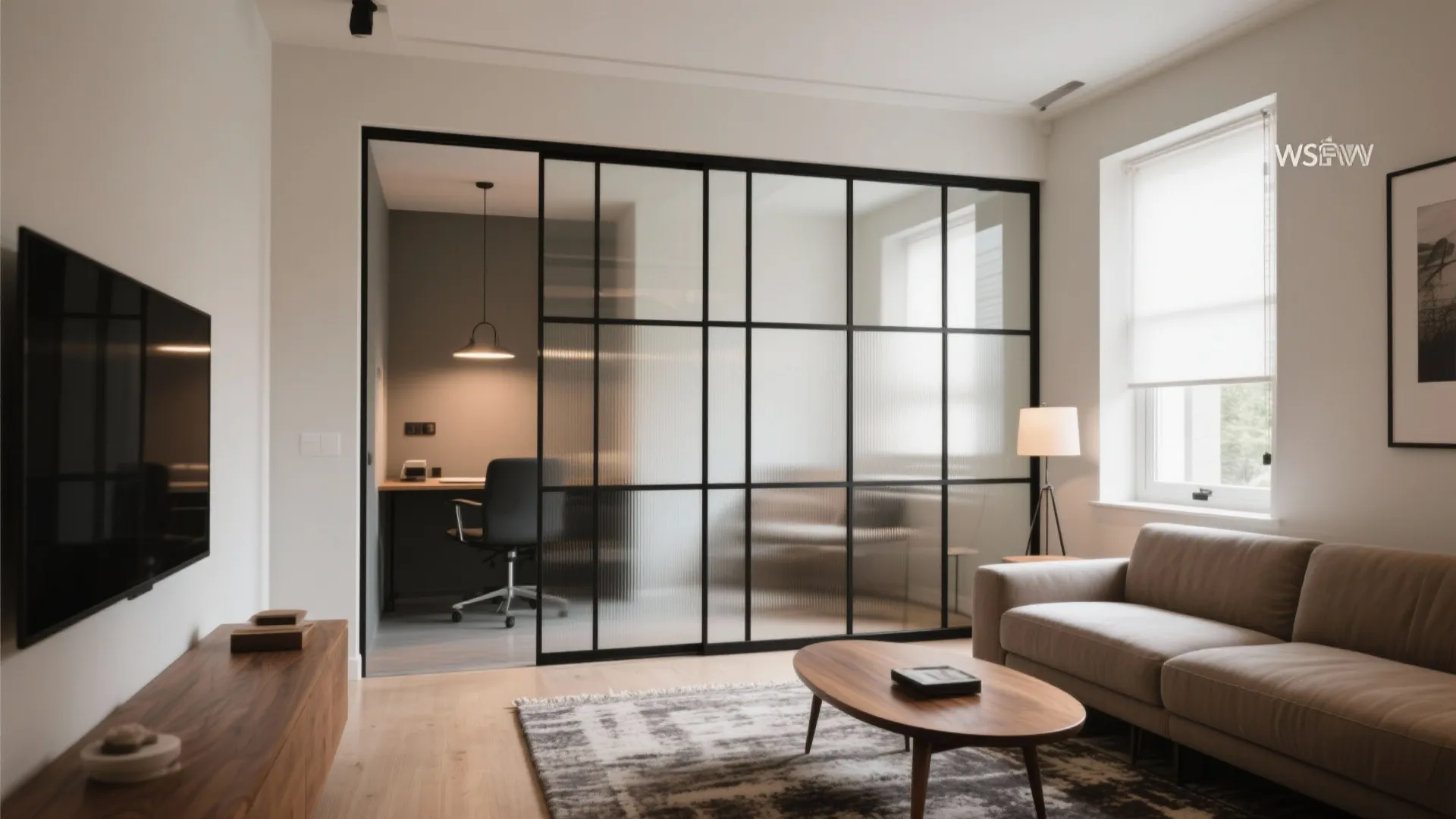 Glass partitions for light and quiet