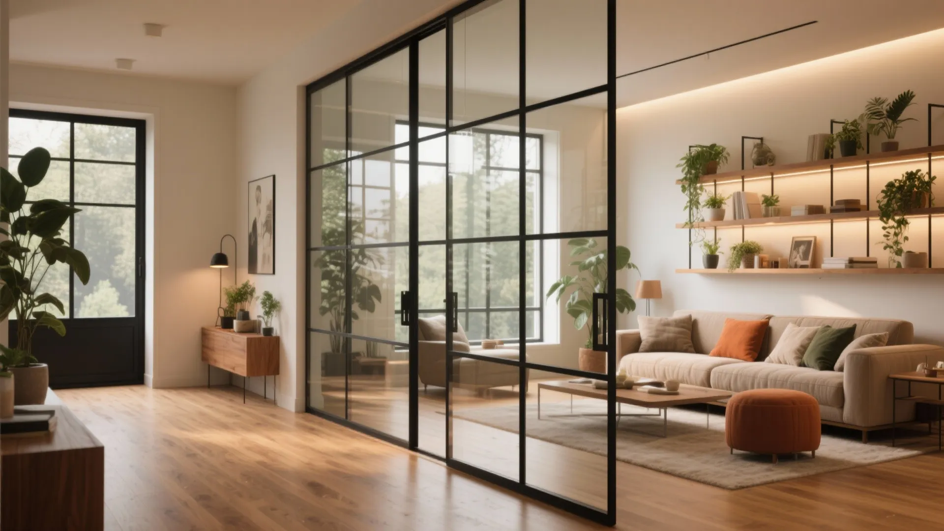 Glass Door Partition for Living Room: Modern Design Tips: Fast-Track Guide to Stylish Room Separation Solutions