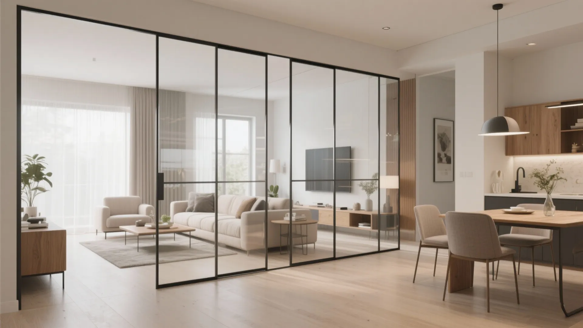 6. Glass Partitions for Open Separation