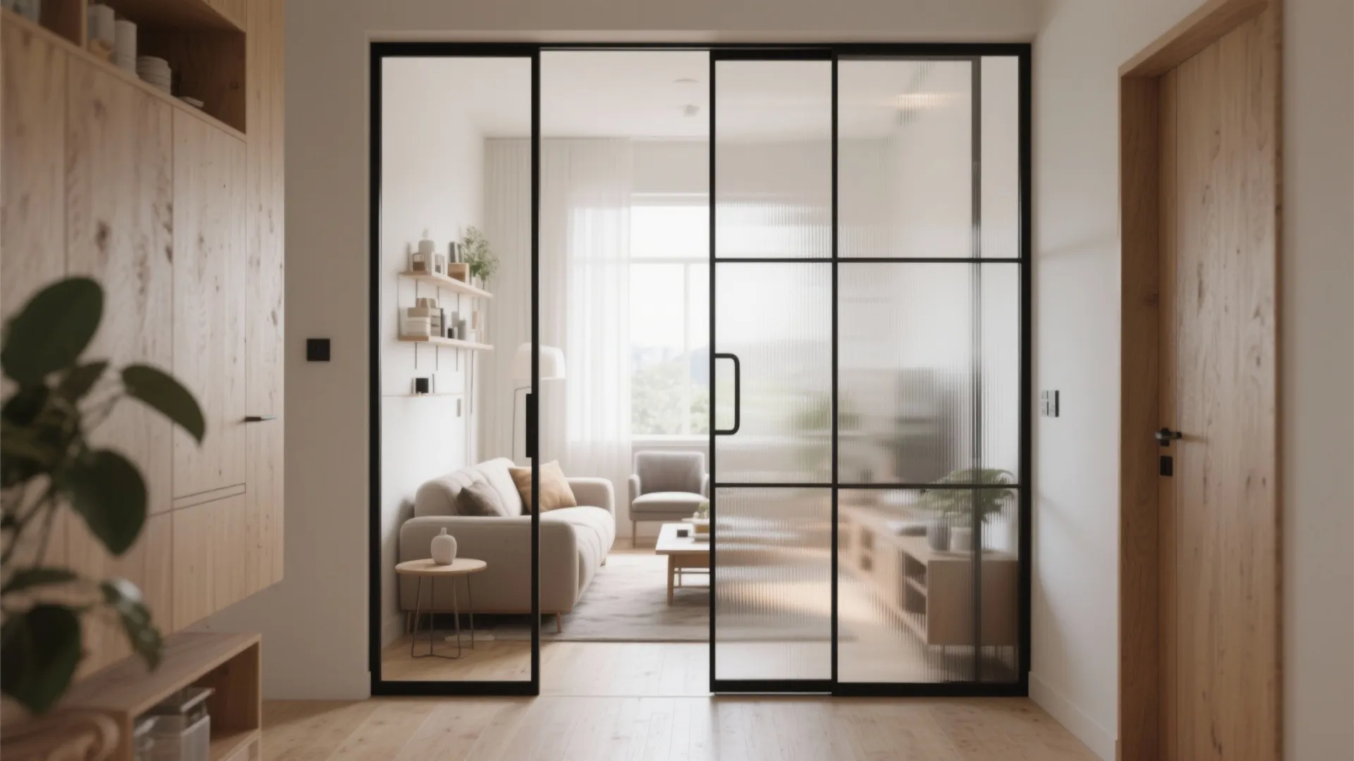 Using Glass Partitions for Light Flow