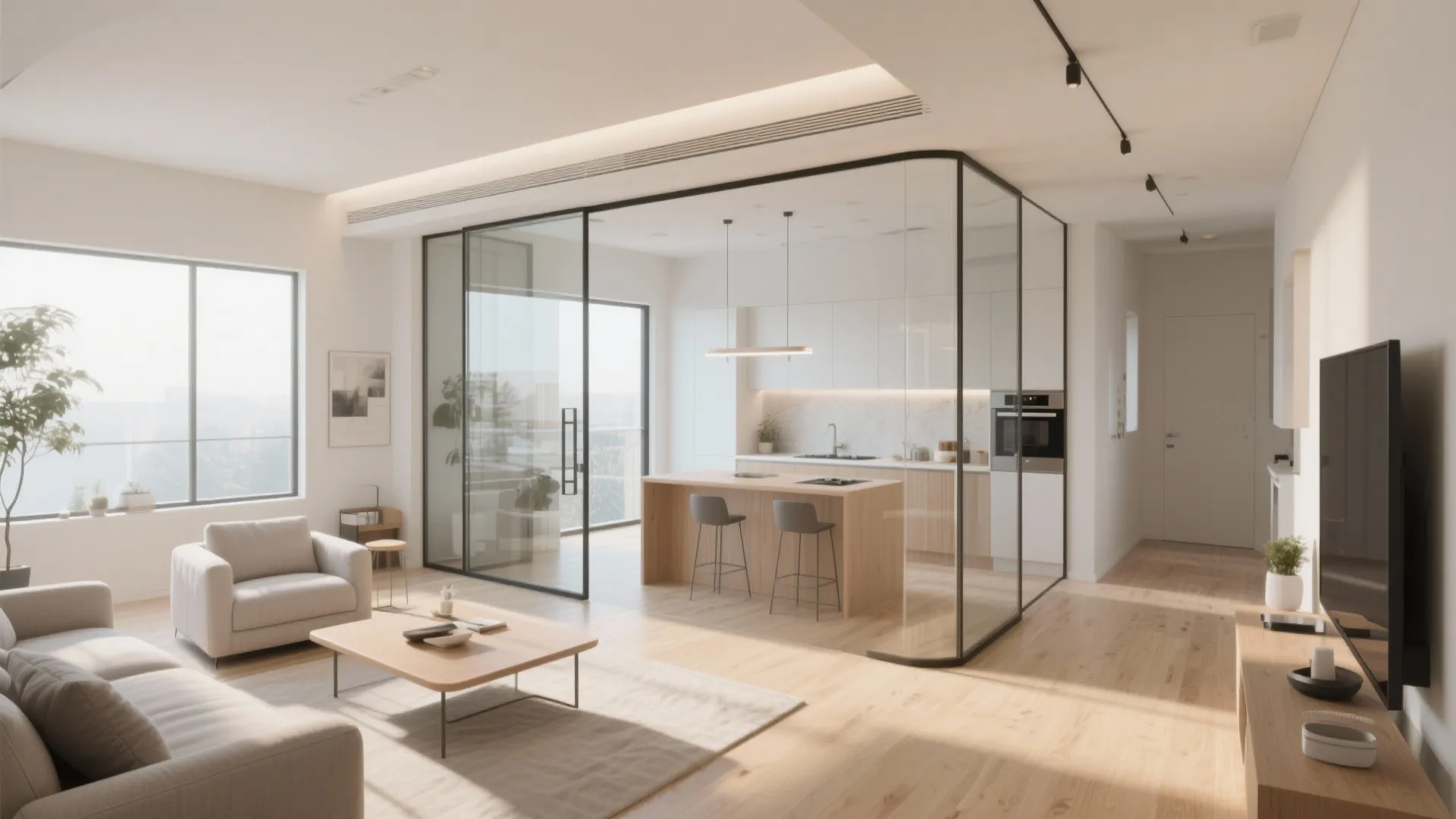 5. Glass Partition for Light