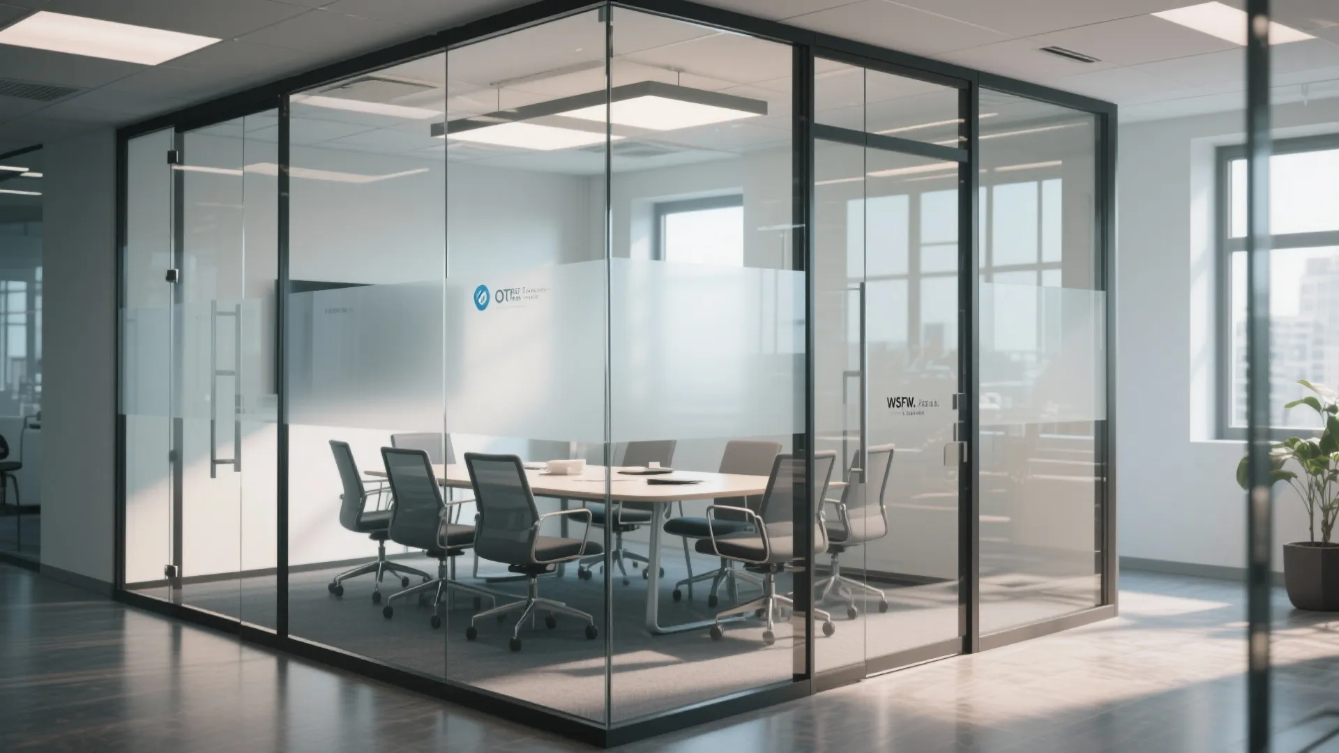 Glass partitions for openness