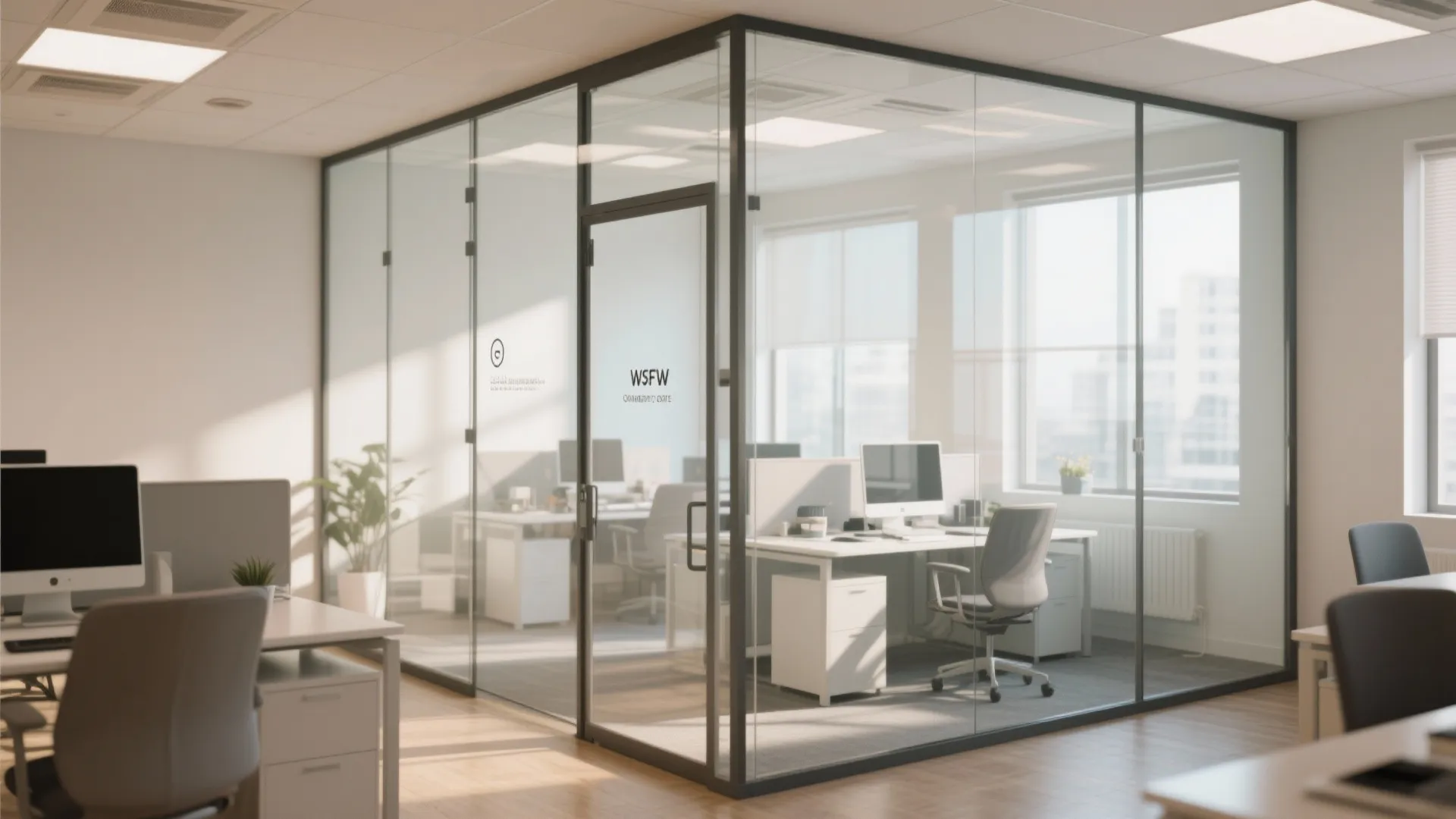 6. Glass Partitions Instead of Walls