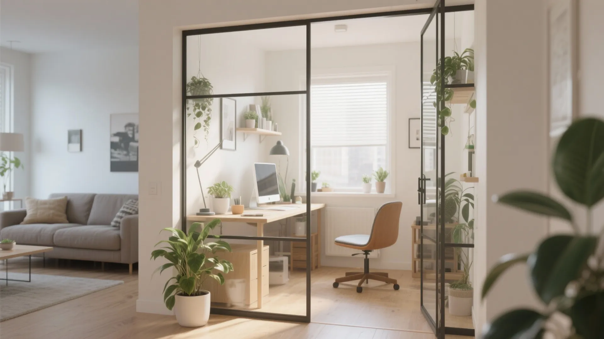 5. Glass Partition for Light and Privacy