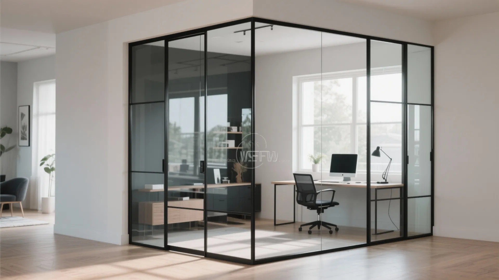 8. Glass Partitioned Corner