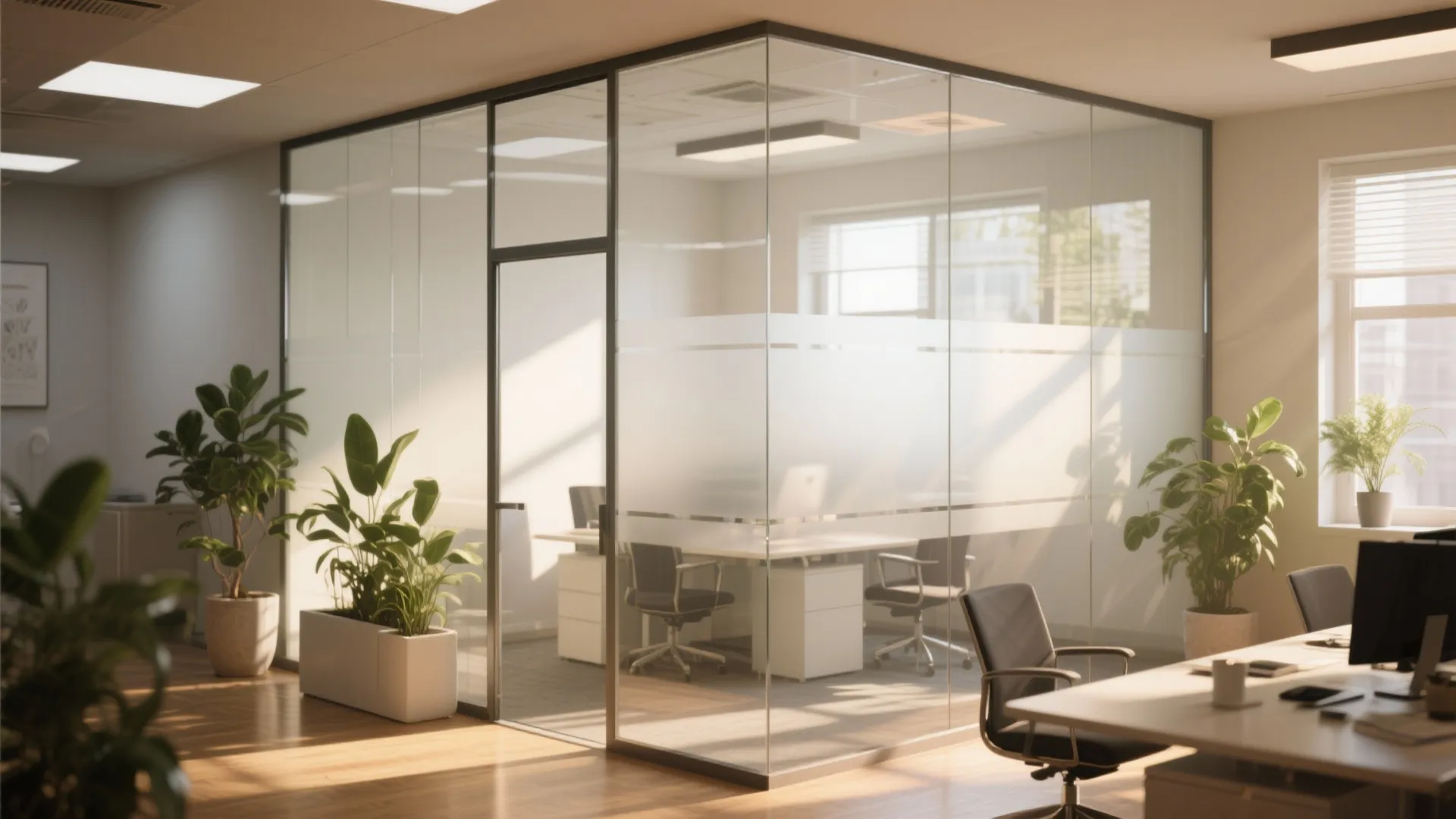 Glass Partition for Light Flow