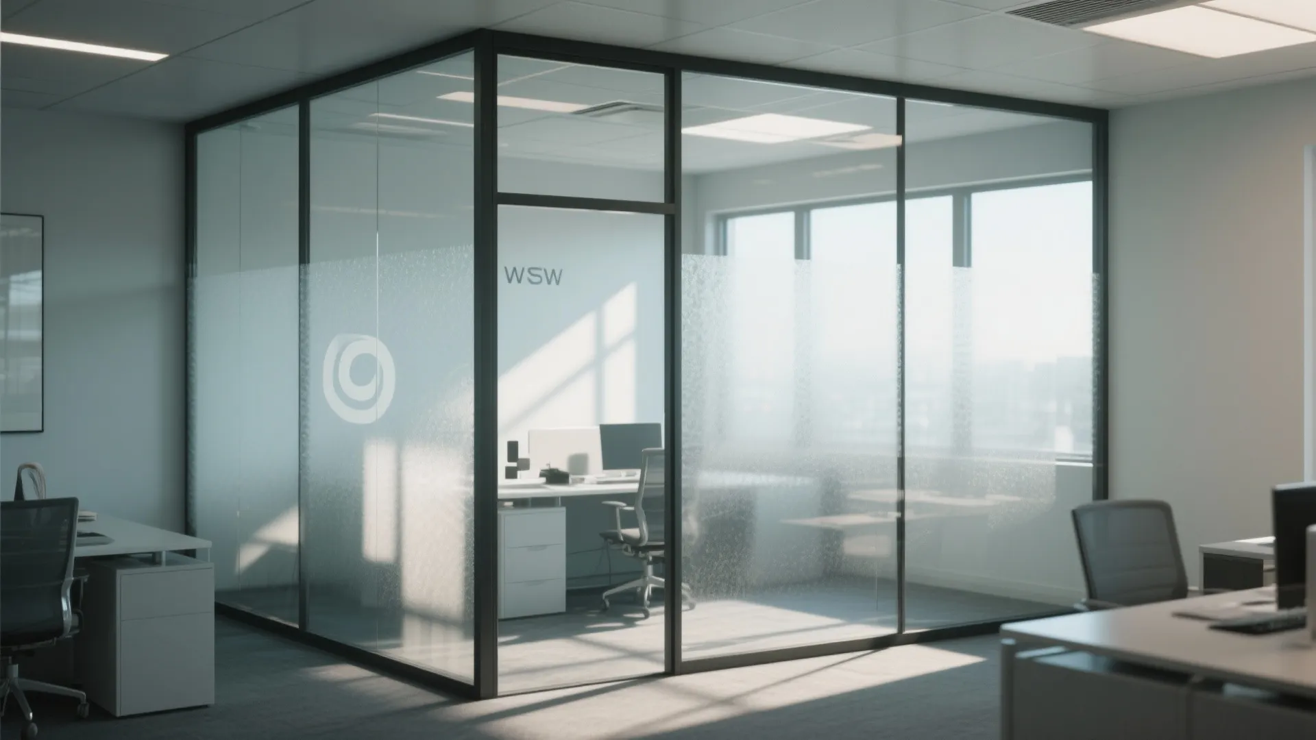 Glass Partition for Natural Light