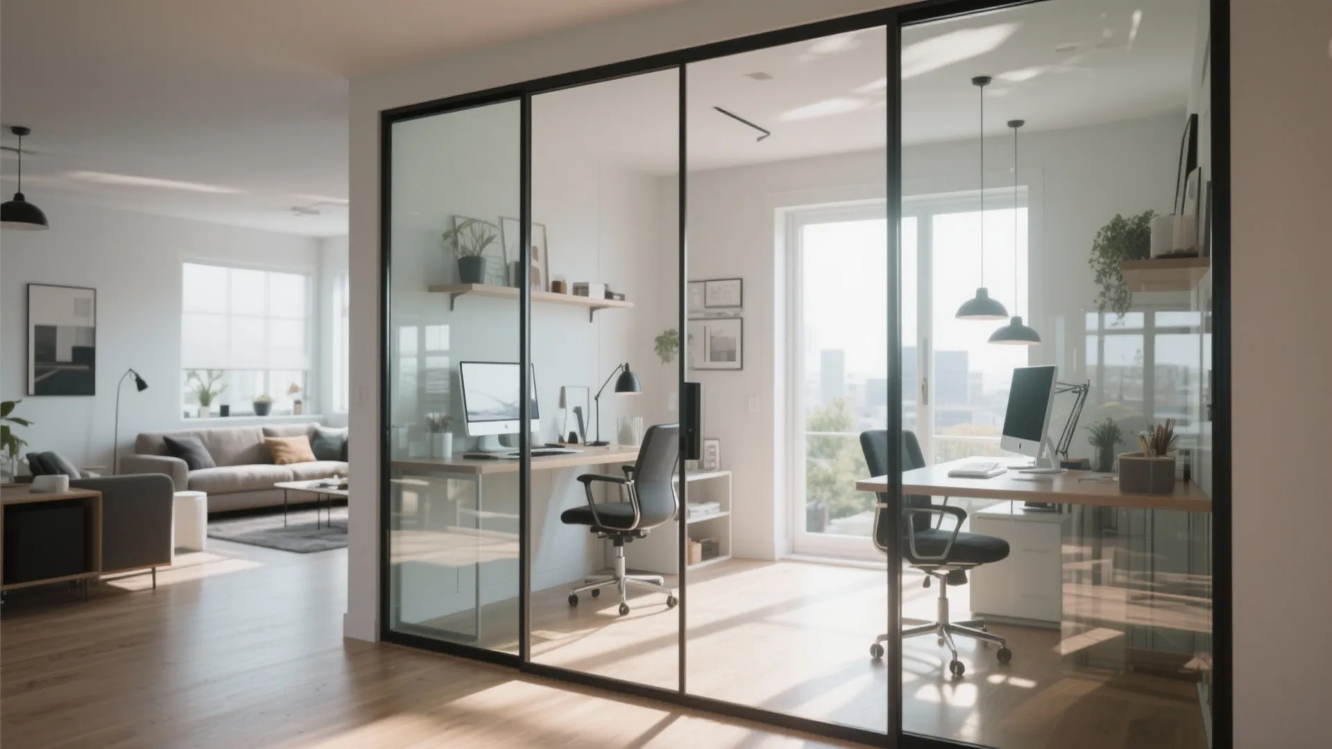 Glass Partition for Light Flow