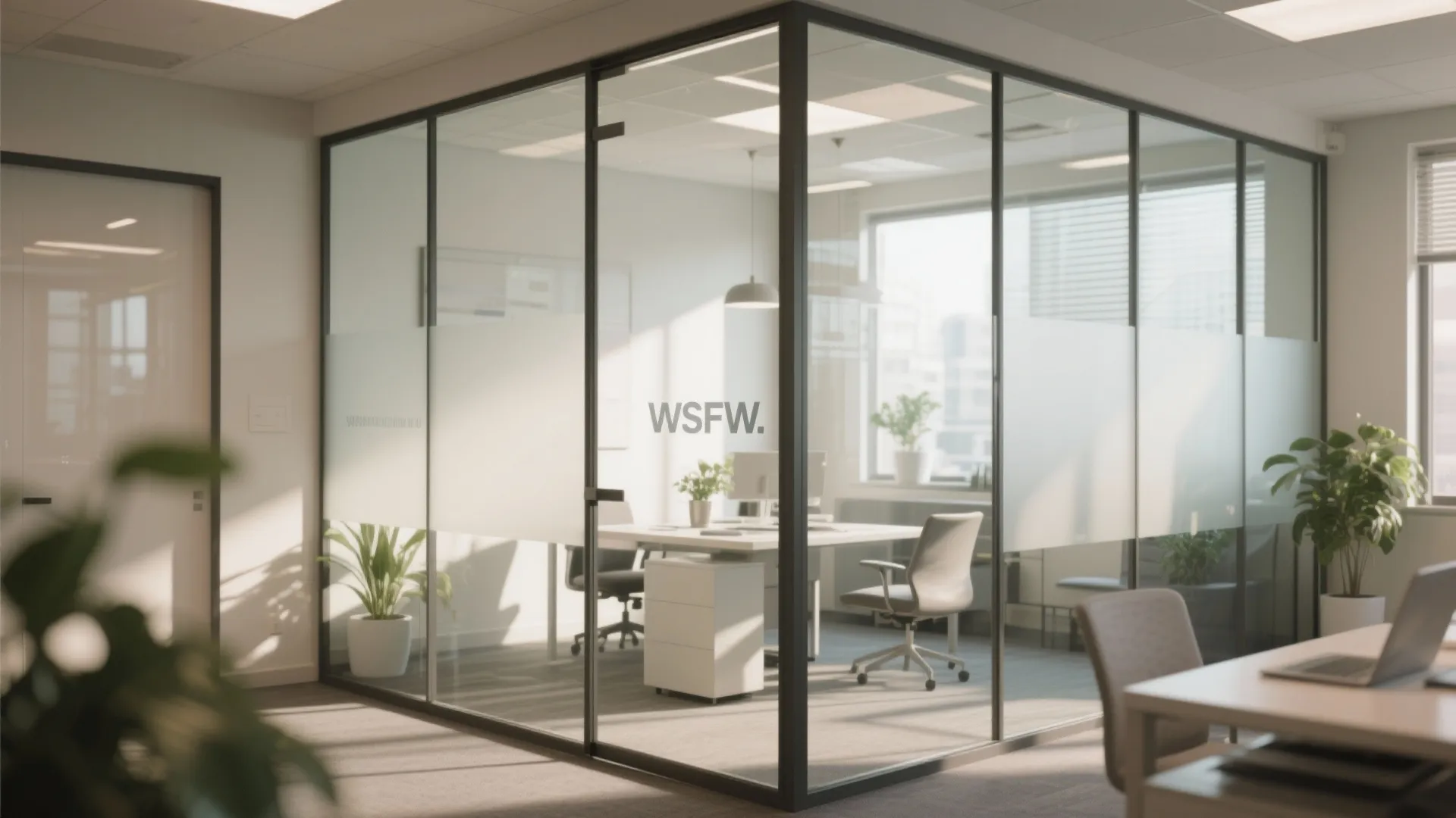 Glass partitions to open up space