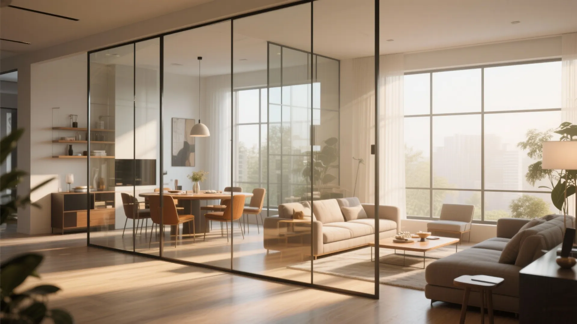 2. Glass Partition for Light and Flow