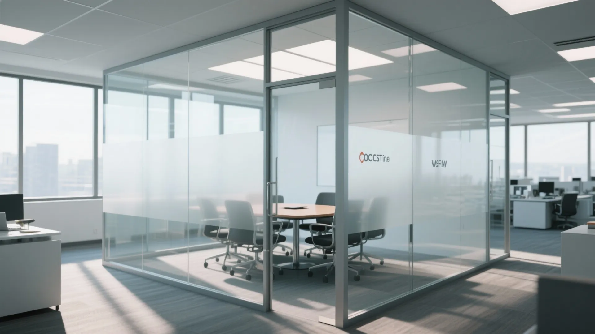 Glass Partition for Visual Flow