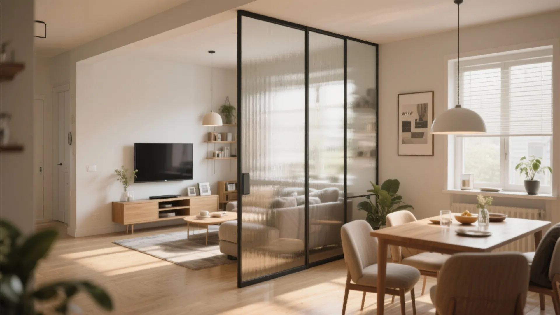 Glass Partitions for Light Flow