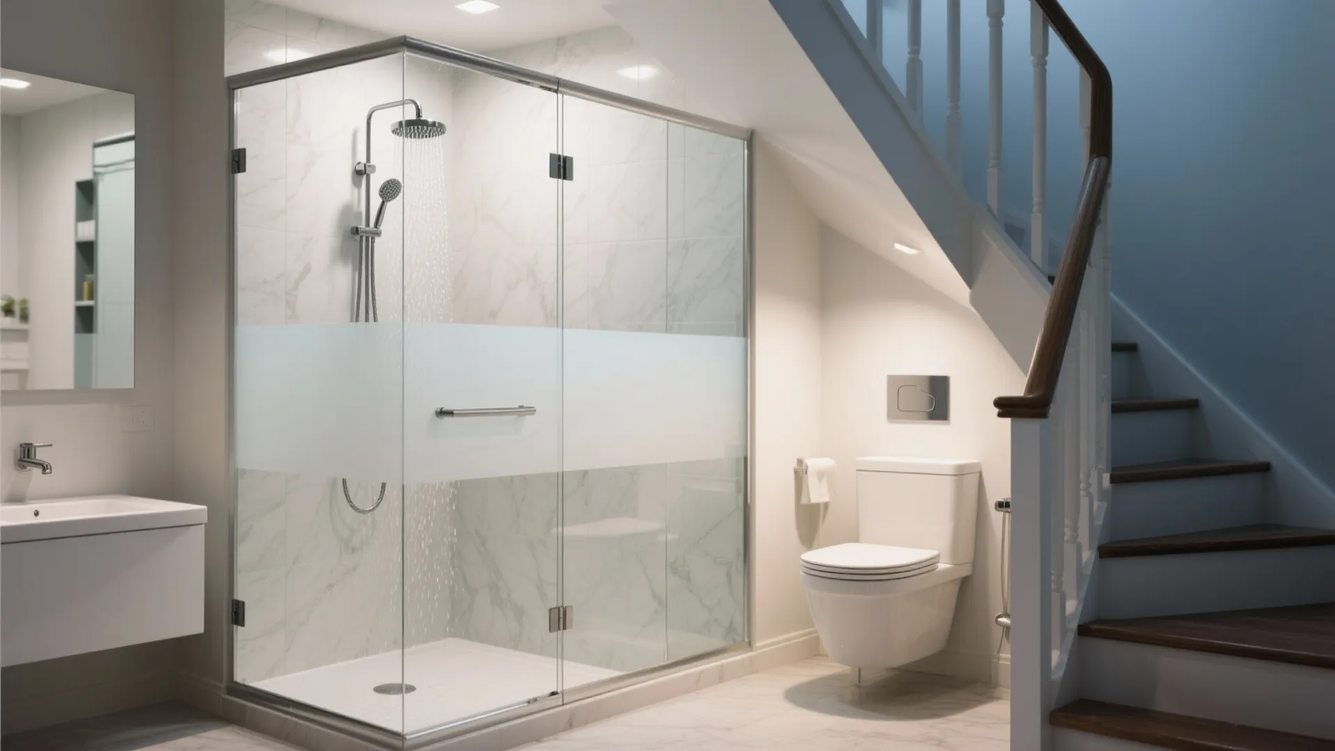9. Glass Partition Shower