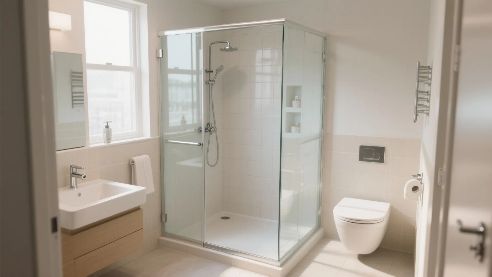 4. Glass Partition for Wet & Dry Zones