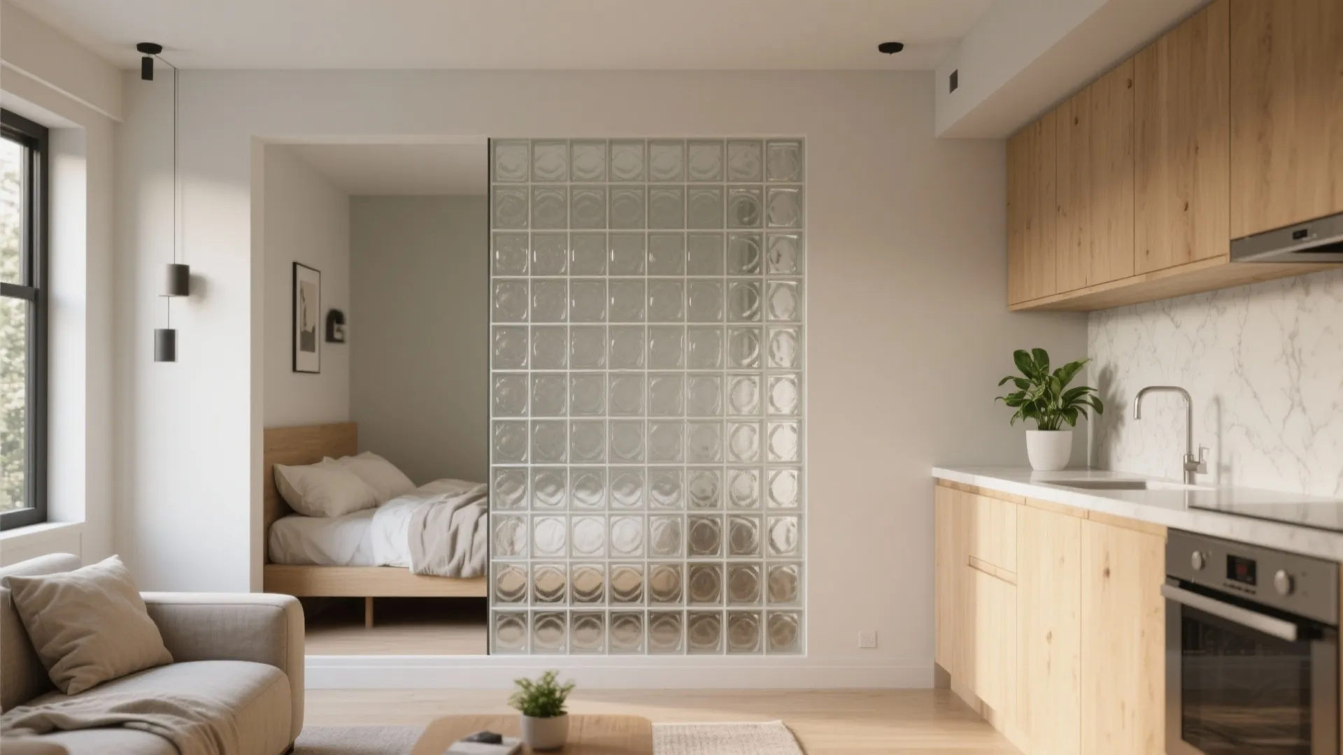 Translucent Partition for Light and Privacy