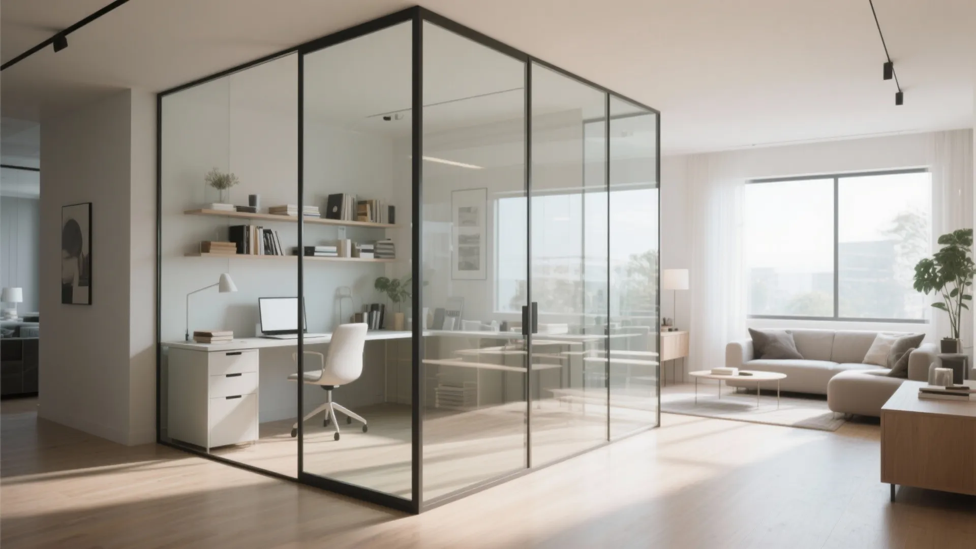Glass partition for openness