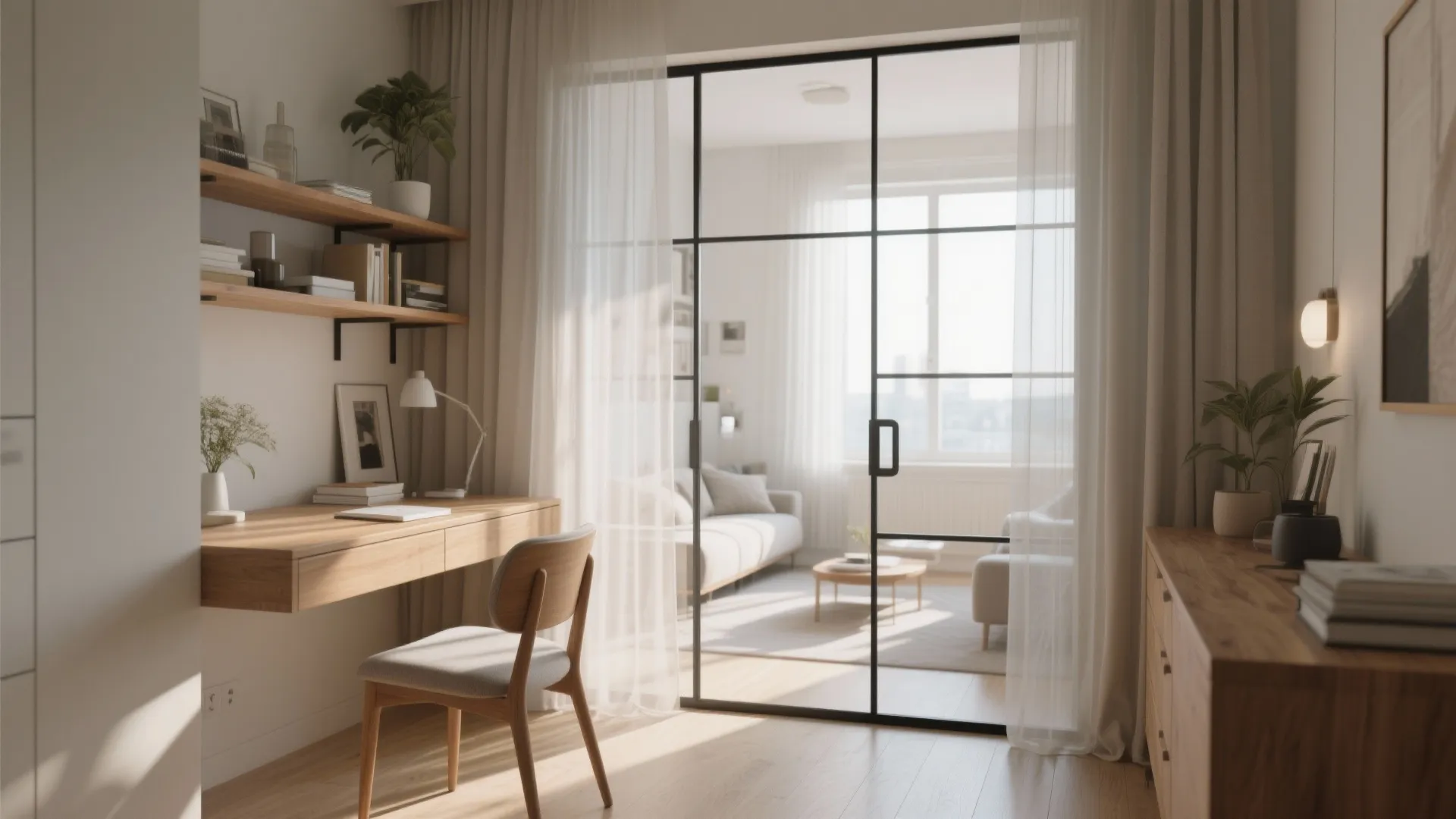 Glass Partition for Light Flow