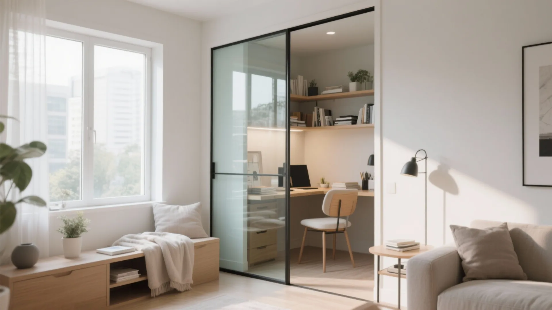 Glass Partition for Light Flow