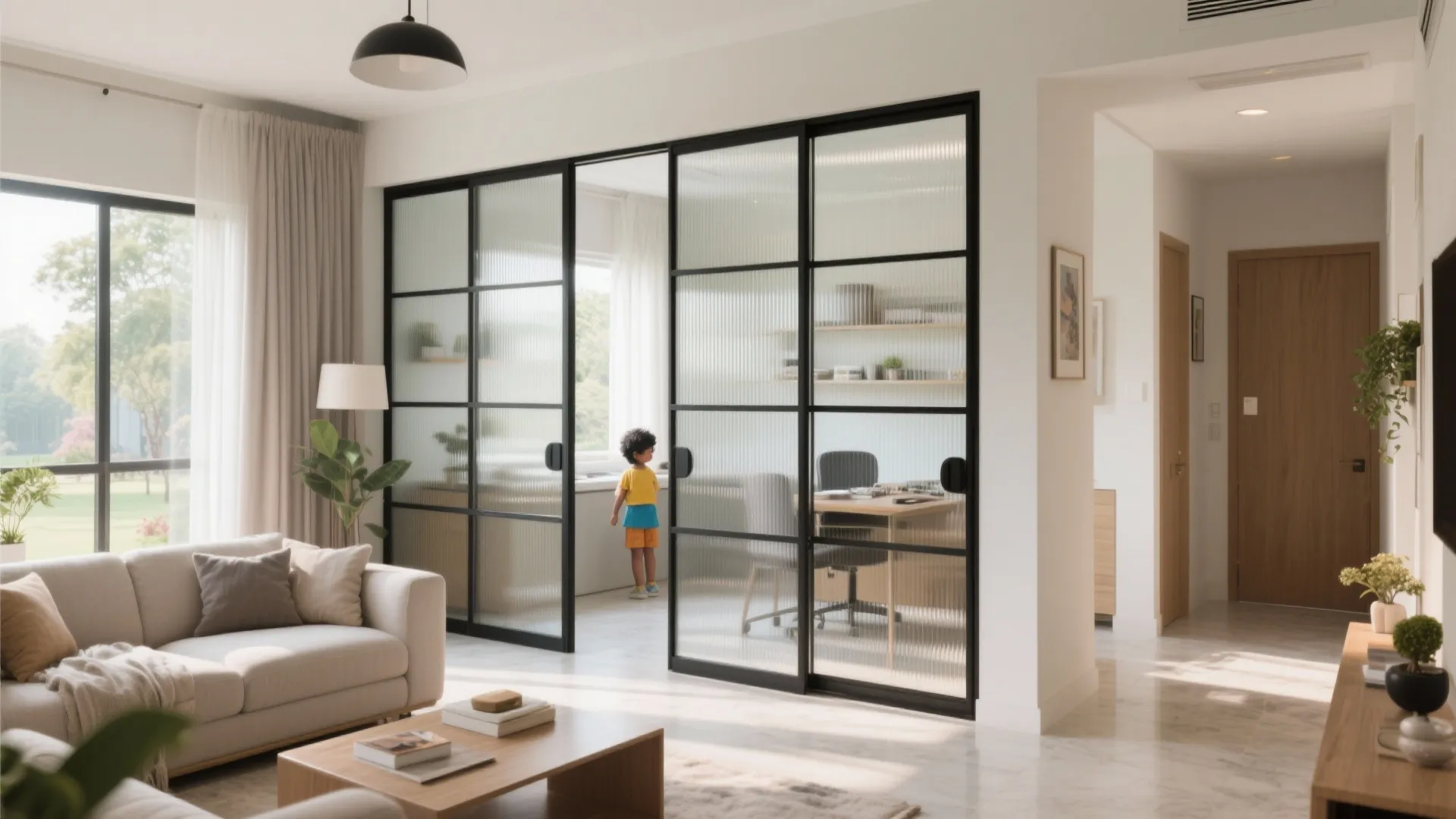 Glass partitions for flexible work and play