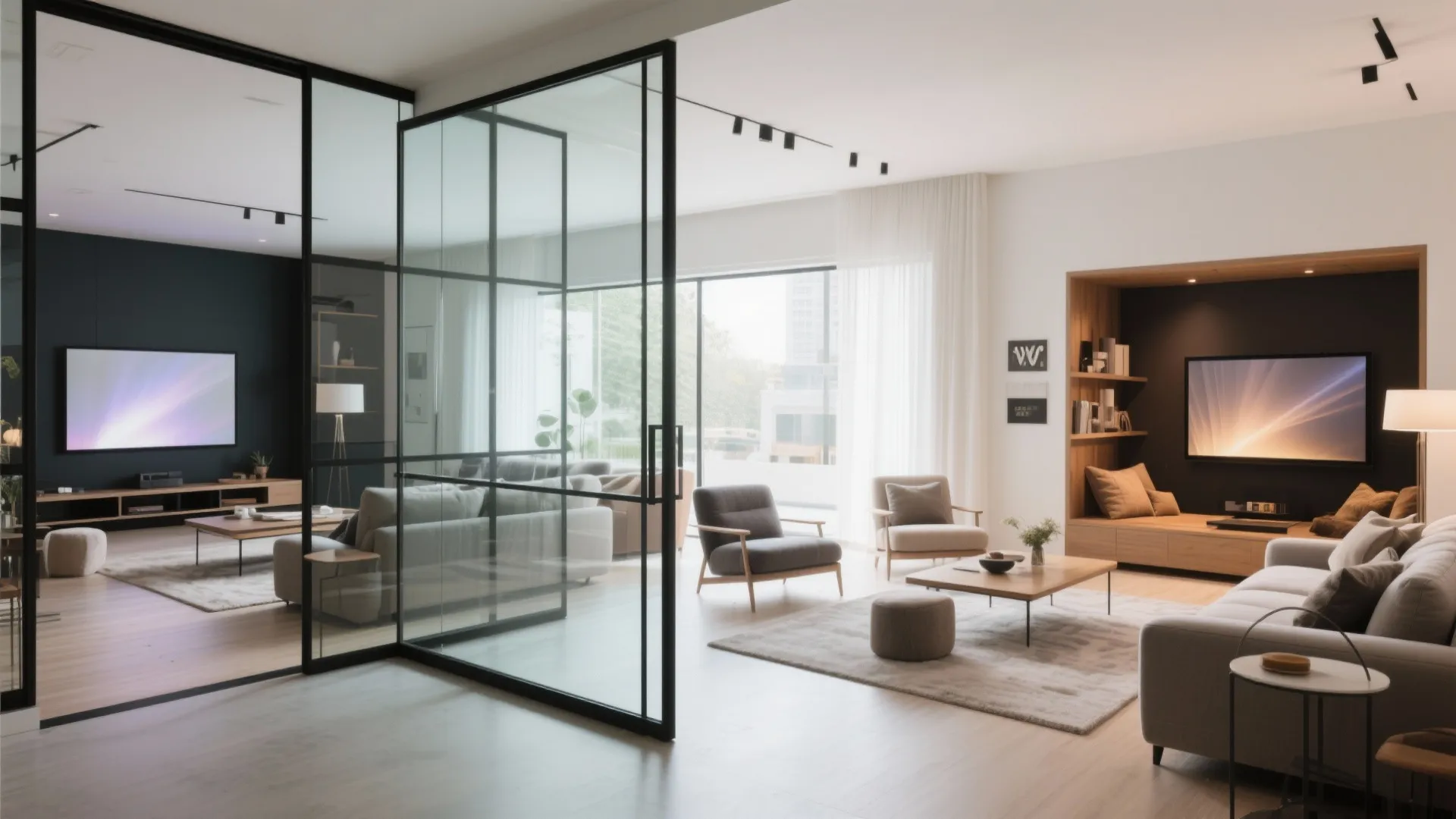 9. Glass Partition for Zoning