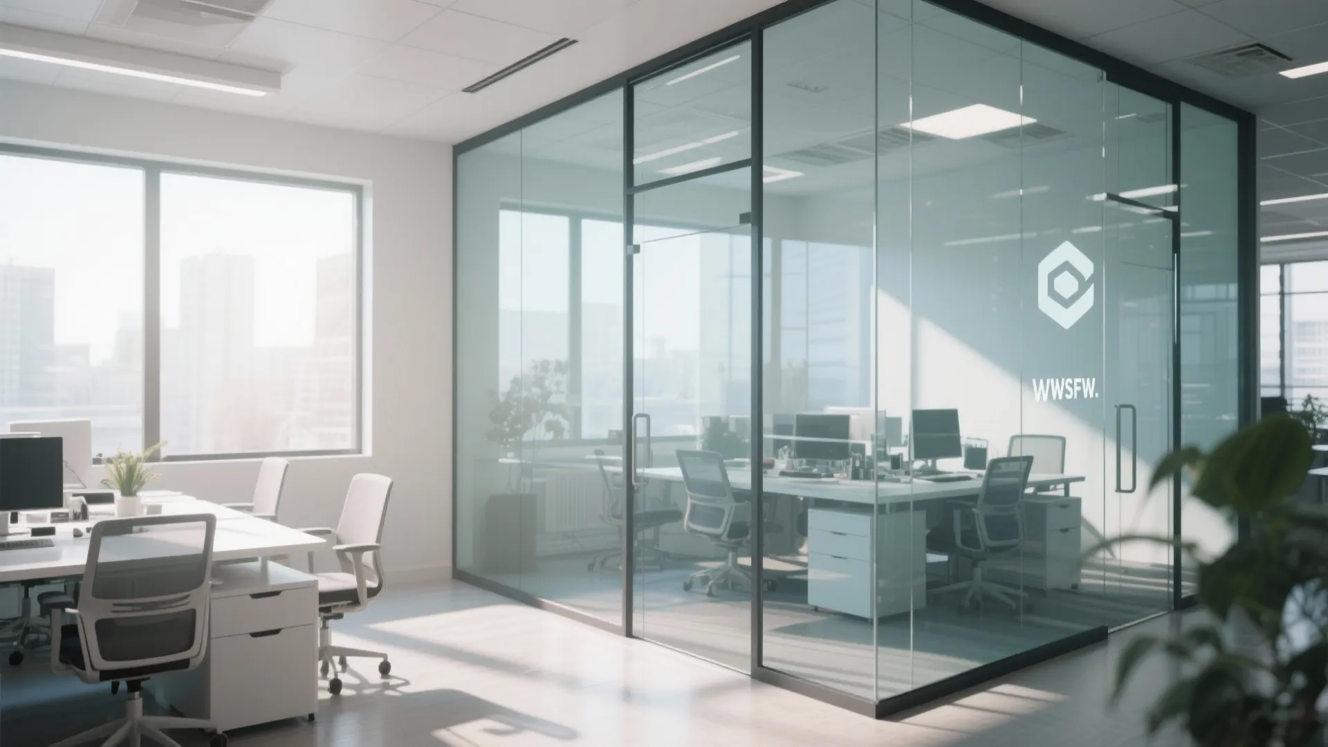 Glass Partition for Light Flow