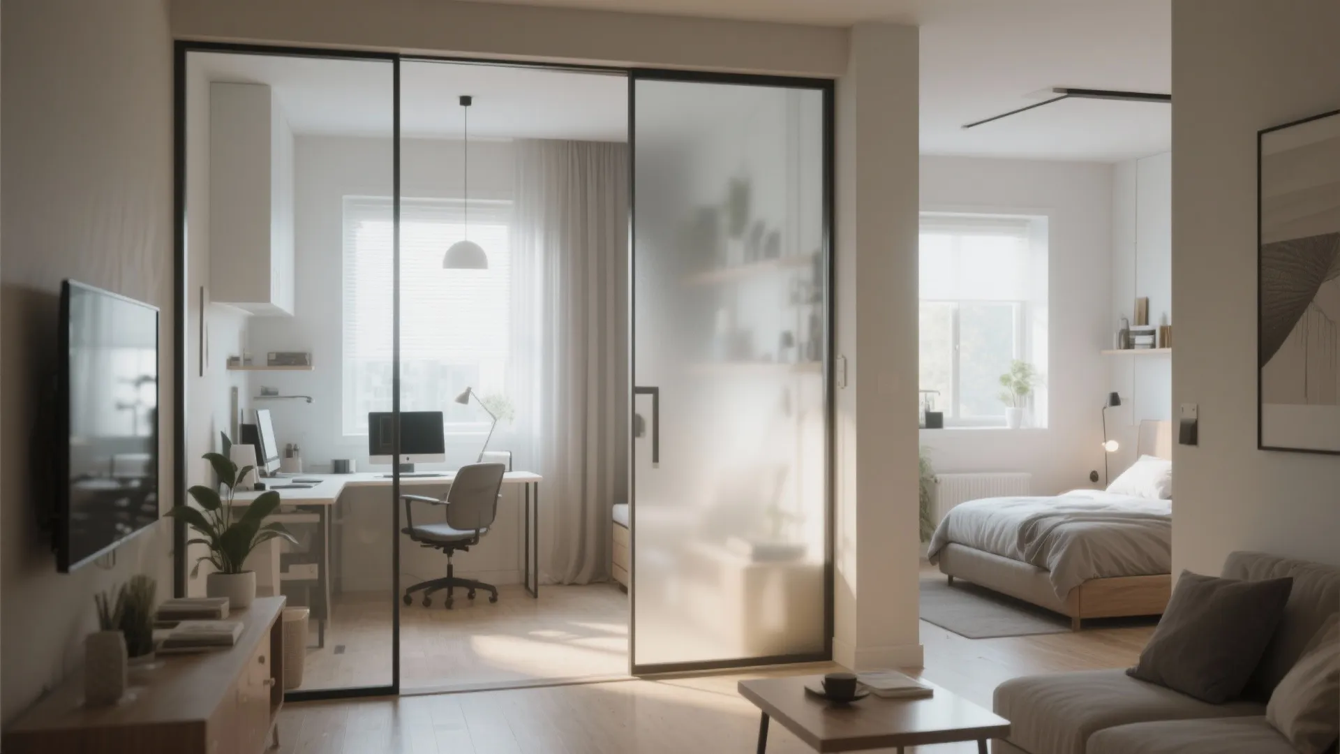 4. Glass Partitions to Define Zones