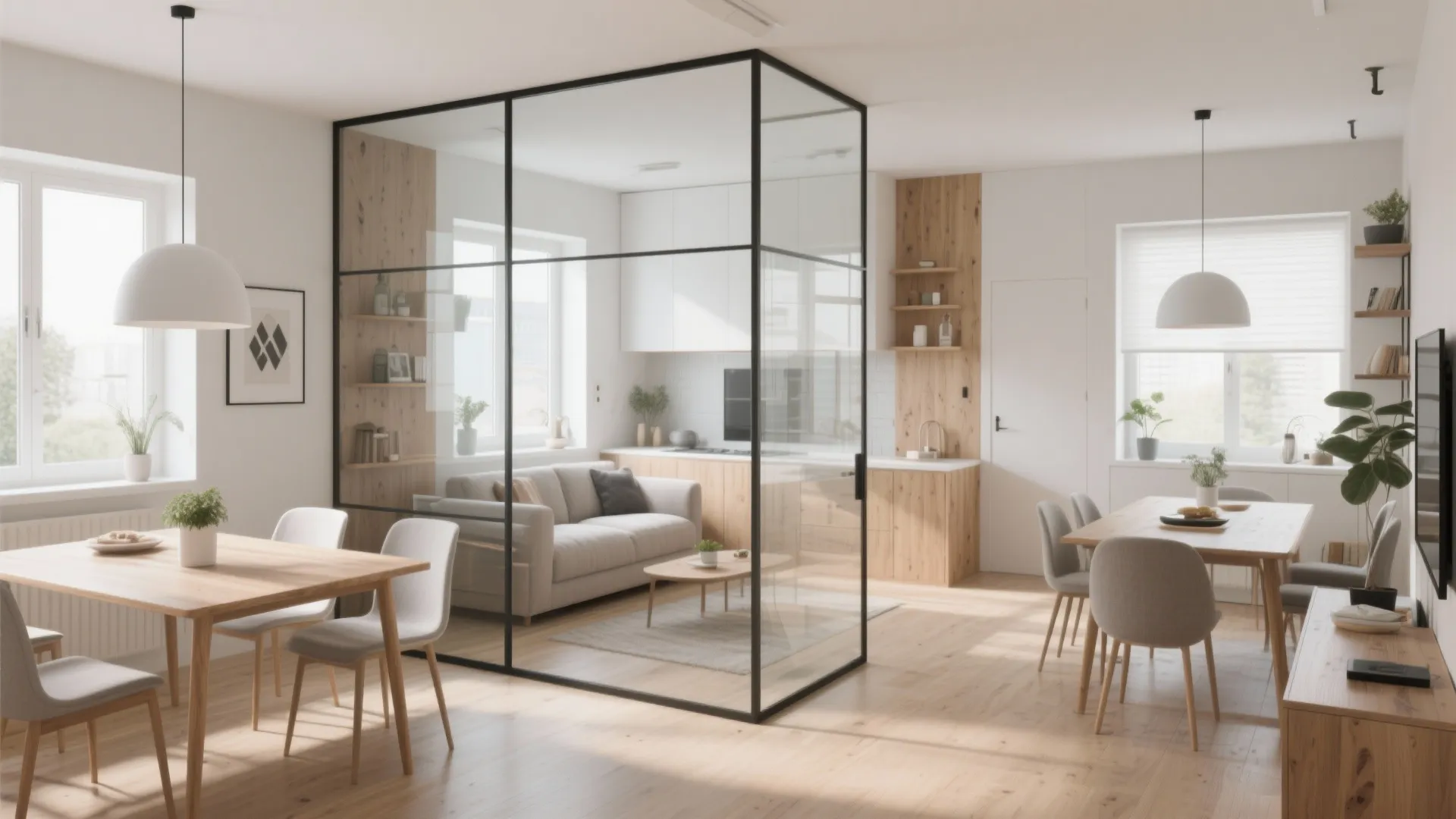 Glass Partition Zoning