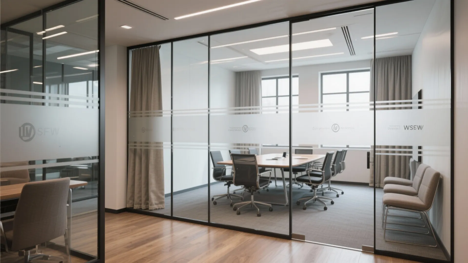 3. Glass Partitions for Visual Flow
