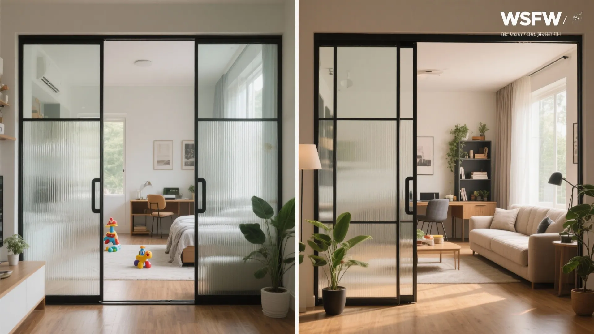 Glass and Translucent Partitions to Share Light