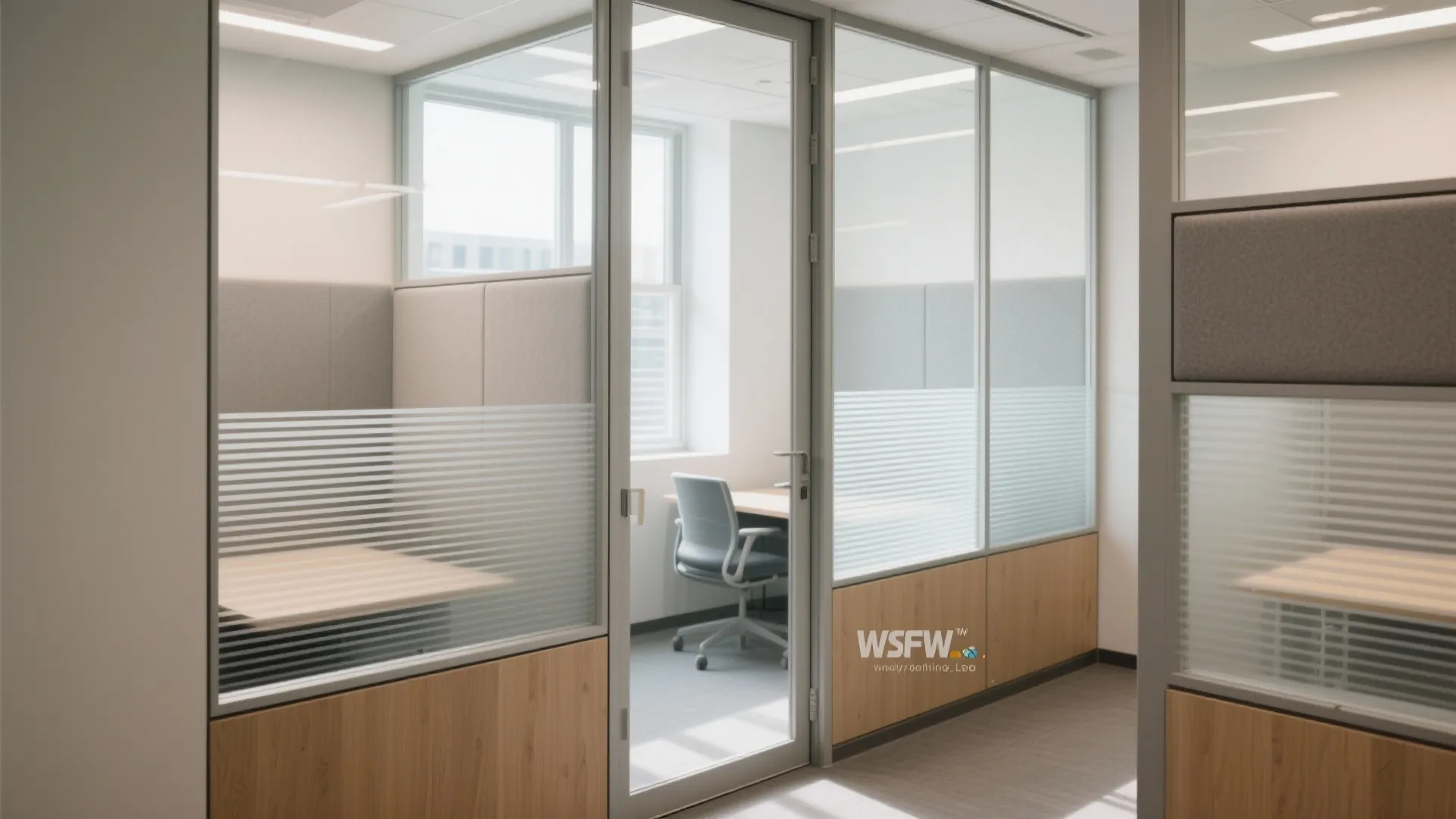 Glass partitions for openness and light