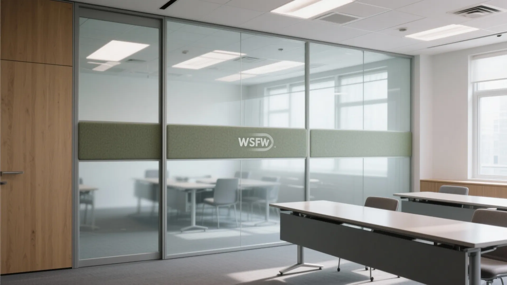 Glass partitions for visual openness